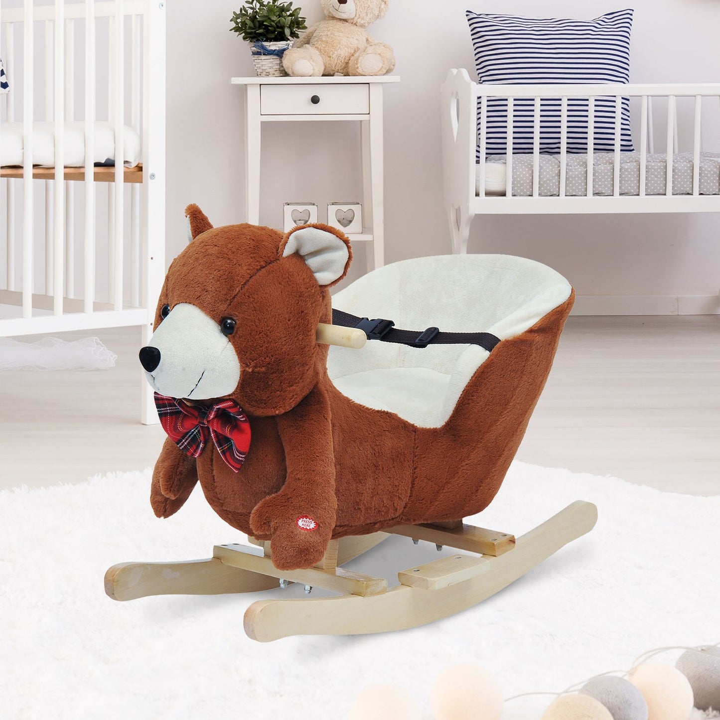 Plush rocking horse toy with singing - perfect Christmas present