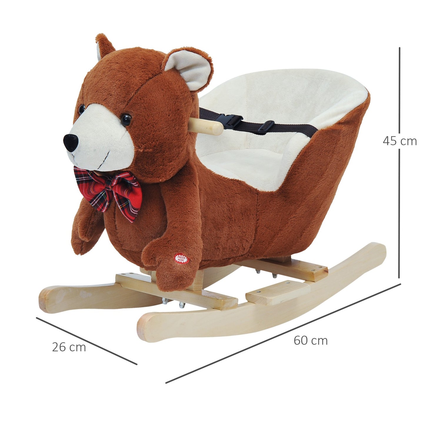 Plush rocking horse toy with singing - perfect Christmas present
