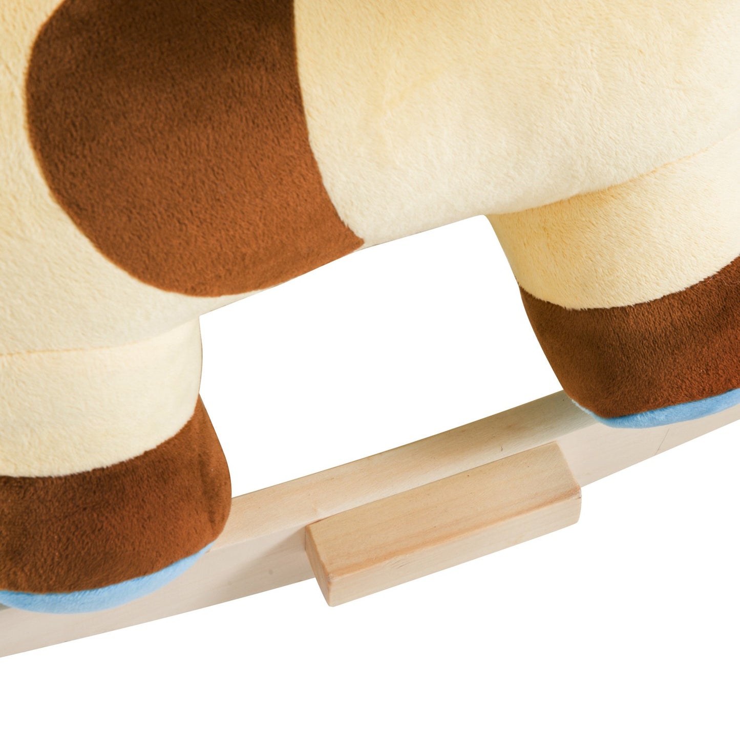 Brown & Yellow Baby Rocking Cow Toy - 60x34x46 Cm