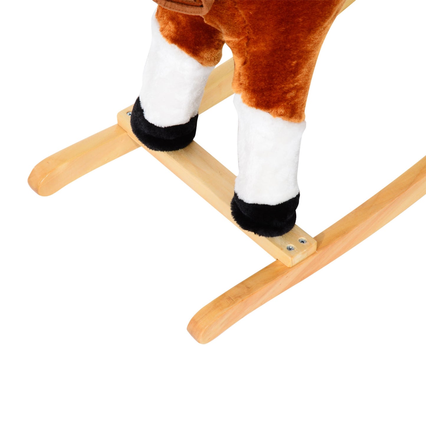 Brown rocking horse toy for children, 3+ years, 74x28x65cm