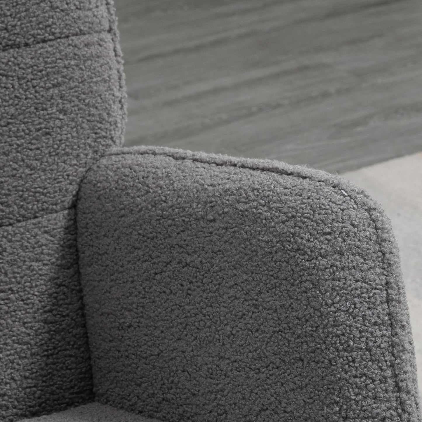 Rocking Accent Chair, dark gray berber fleece, 71x92x101 cm