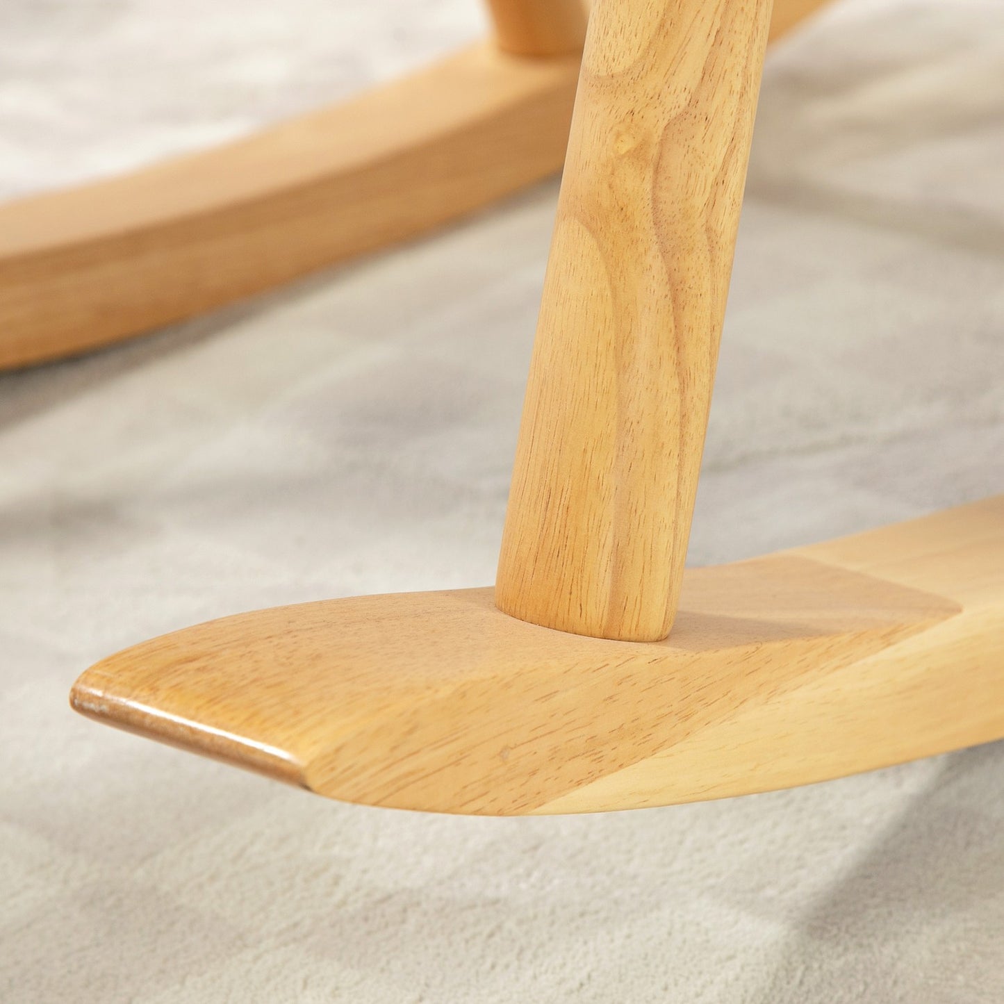 White wool-look nursery rocking chair, 120 kg Capacity