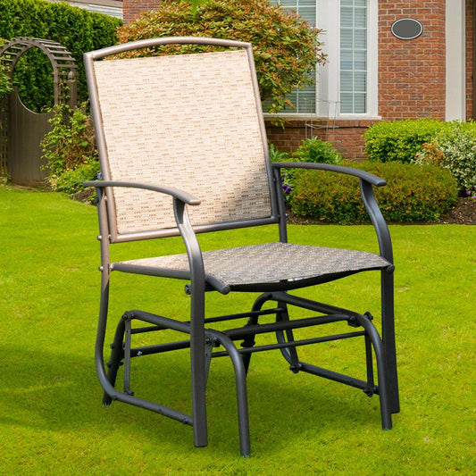 Rocking chair garden swing chair patio chair relaxation chair brown