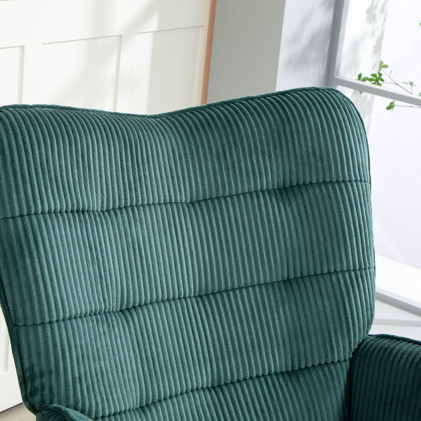Dark green rocking chair - wooden runner, relaxation chair