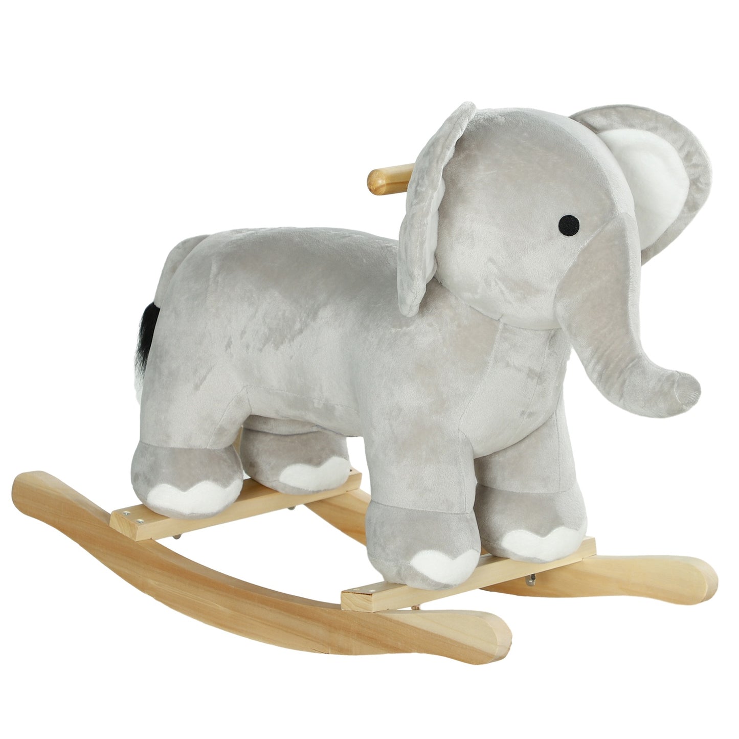 Swing toy with gray plush elephant with sound for ages 2-4