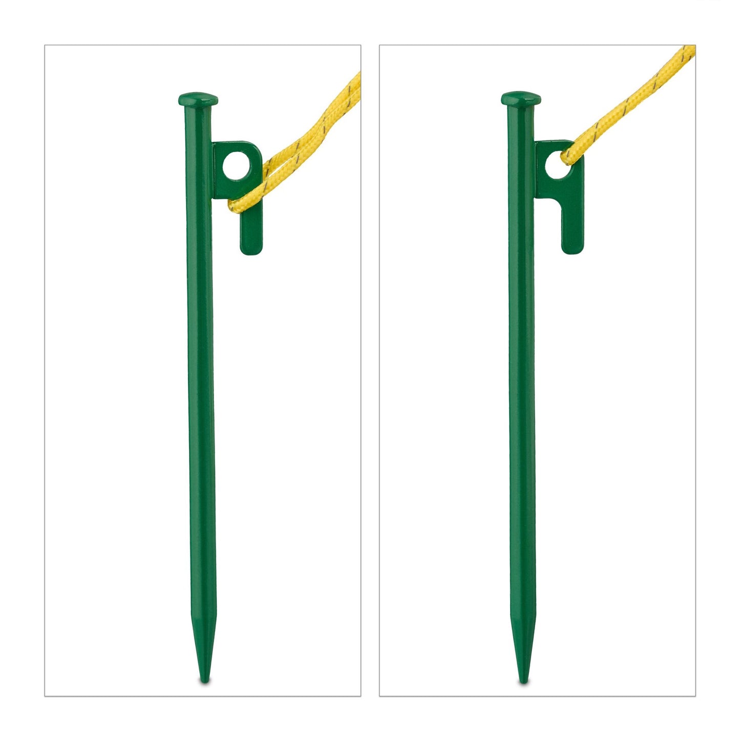 Rock pins green set of 12
