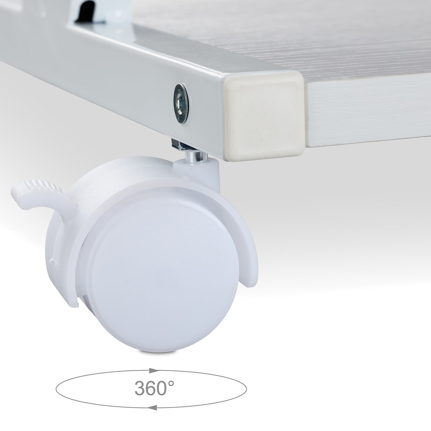 Rollable Printer Stand with Wheels and Shelves