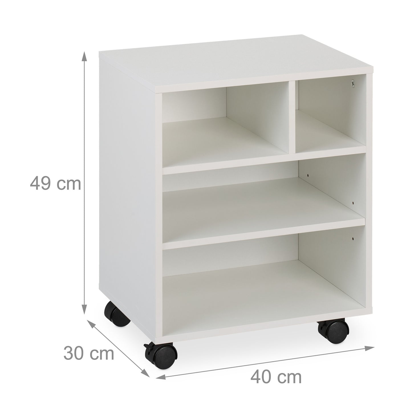 Roll container with 4 compartments