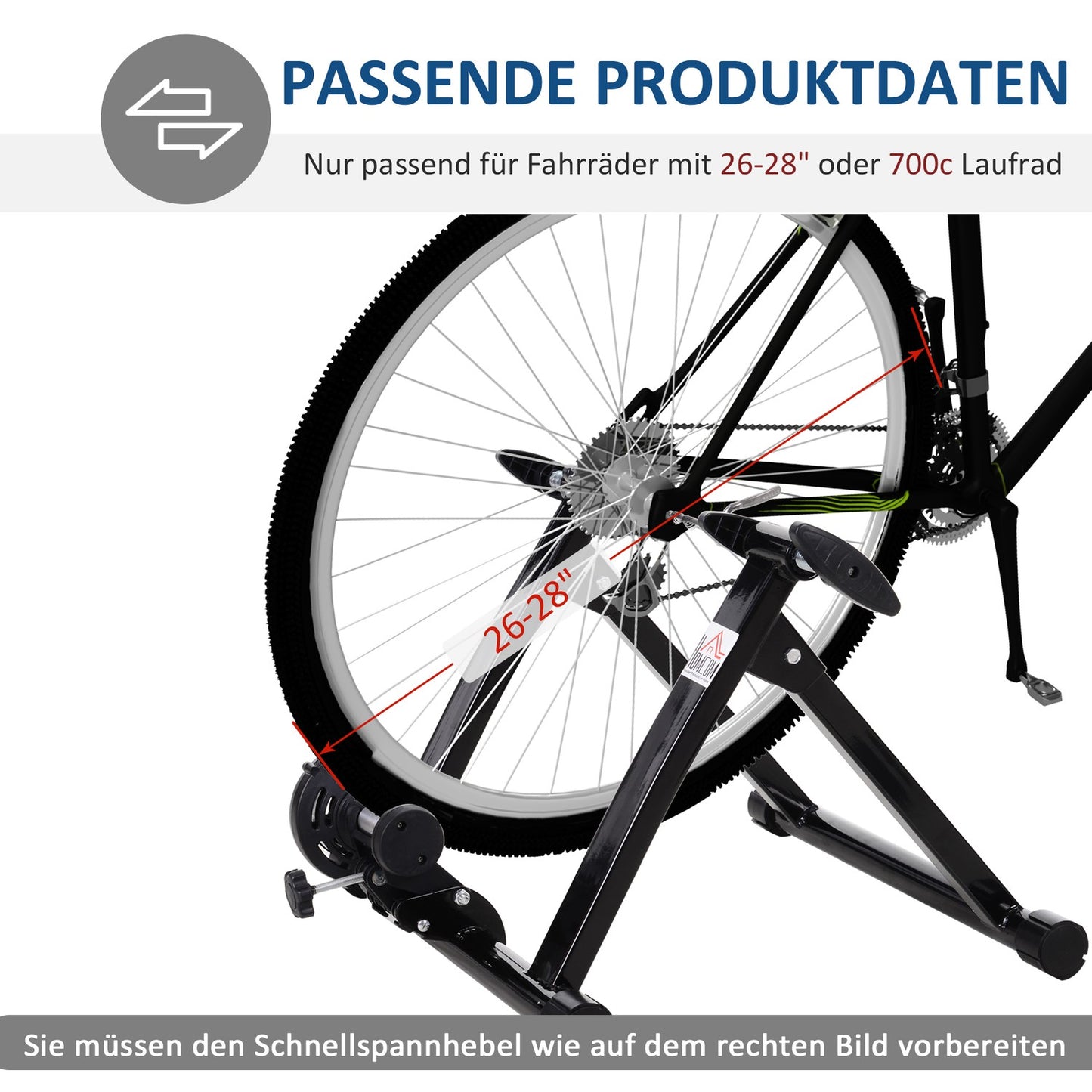 Roller bike trainer, magnetic brake, fits 26""-28""/700C