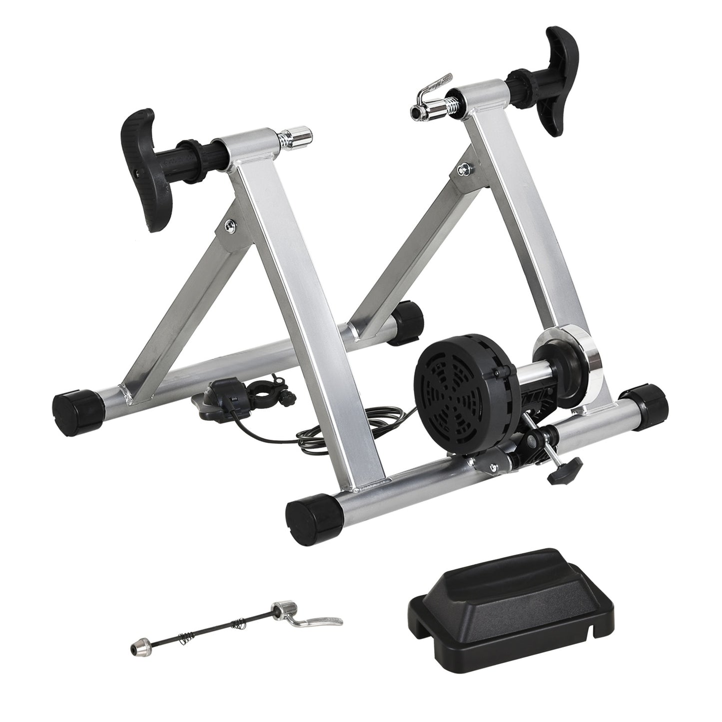 Indoor bike trainer, foldable magnetic, fits 26""-28"" wheels