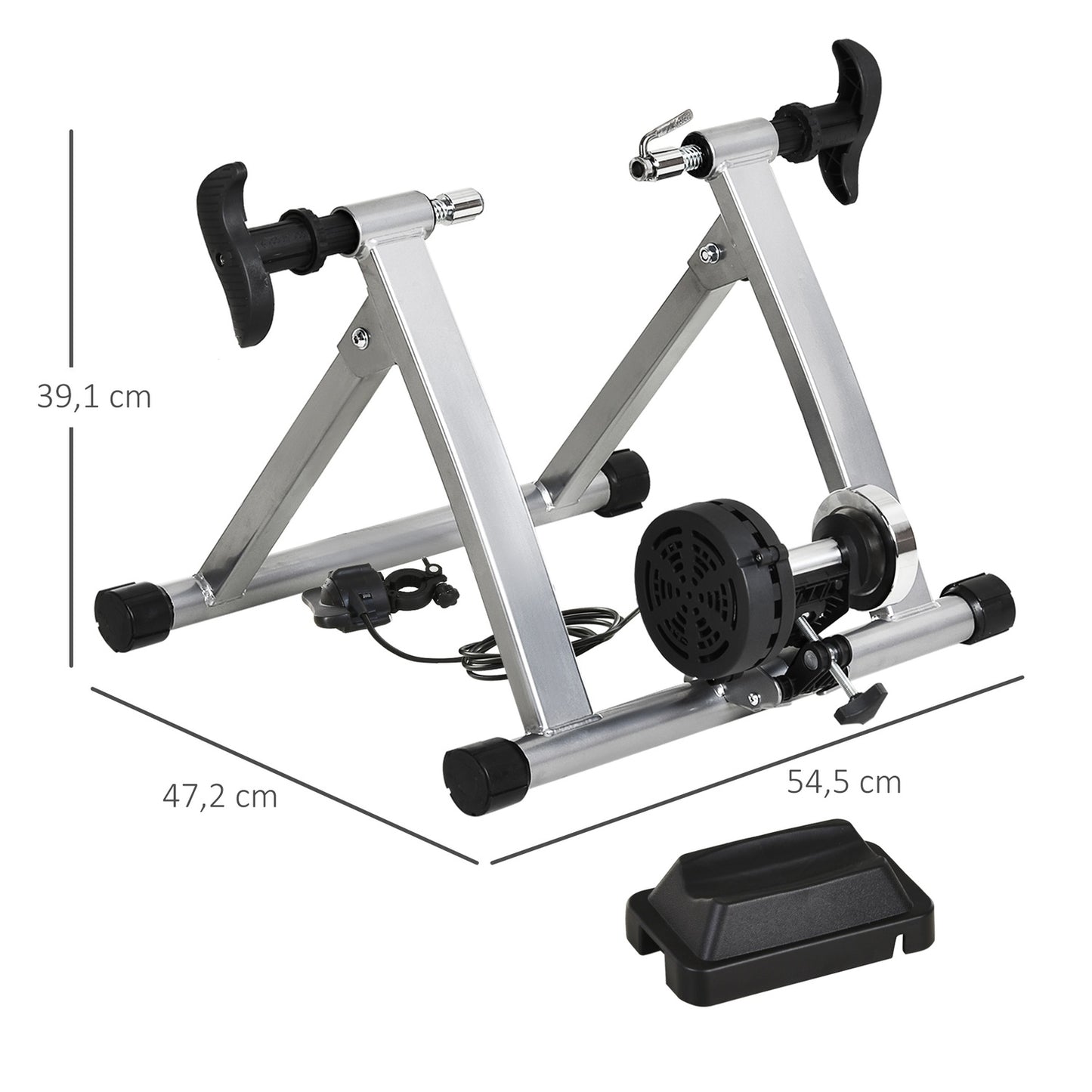 Indoor bike trainer, foldable magnetic, fits 26""-28"" wheels