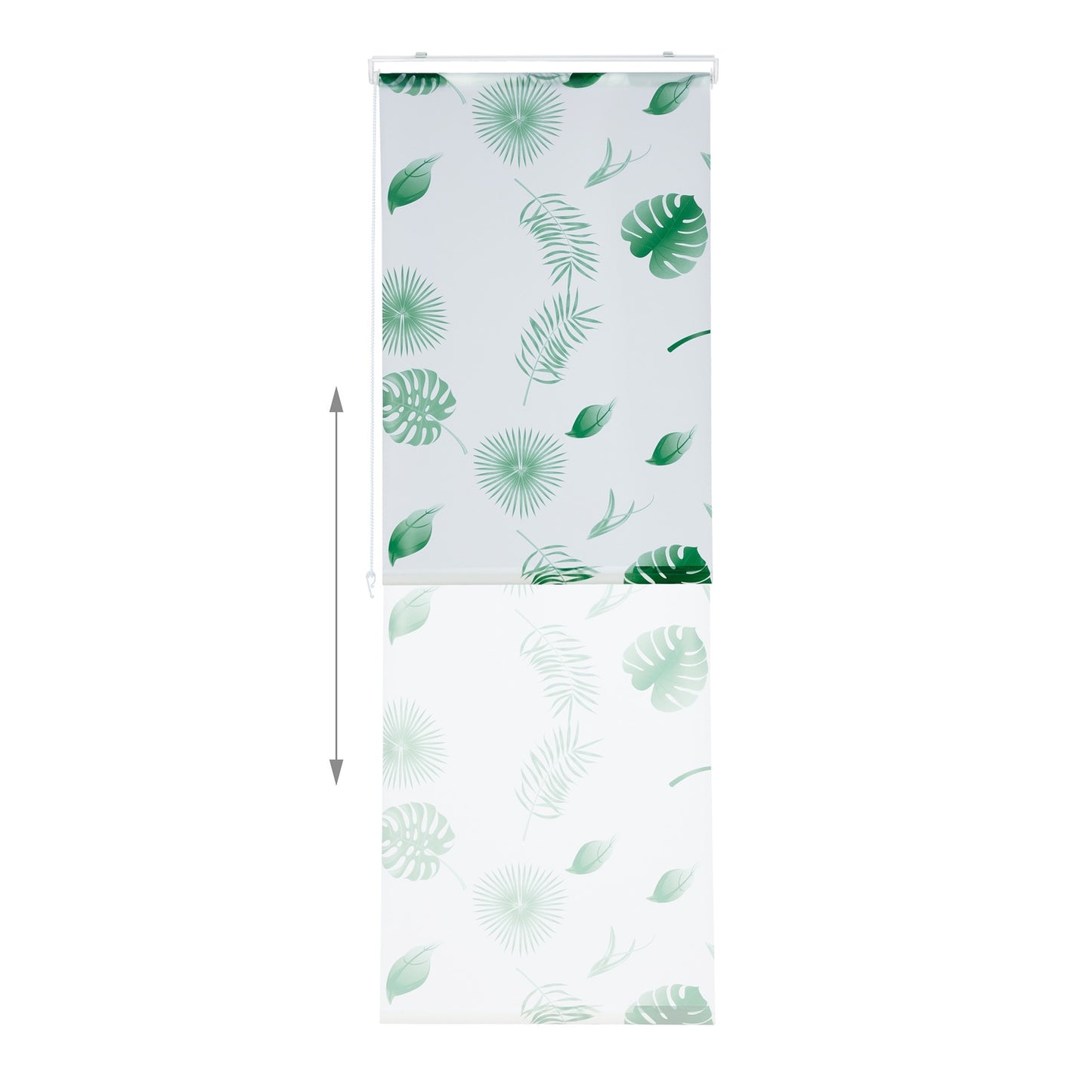 Roller blind for shower Leaves green