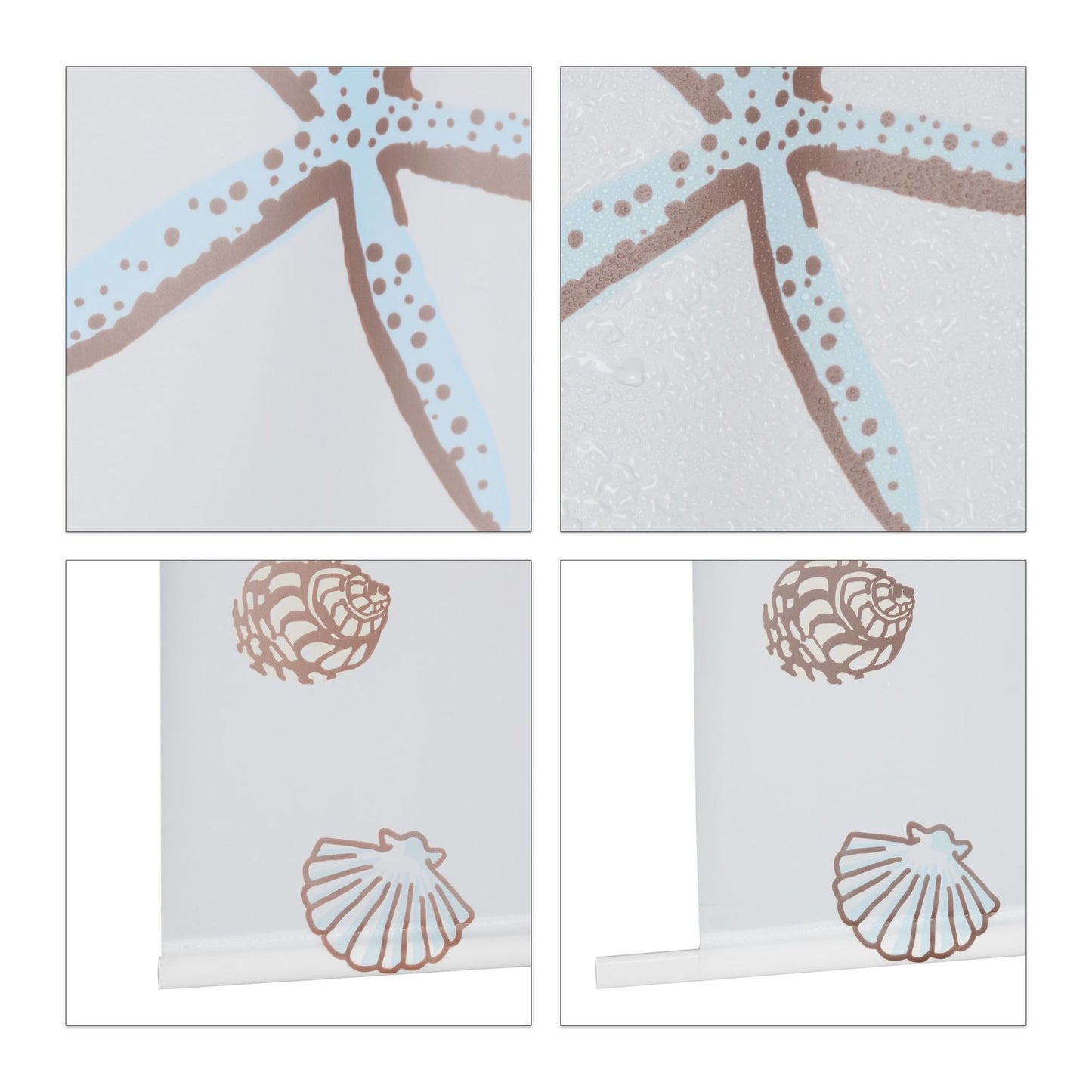 Roller blind for shower OCEAN