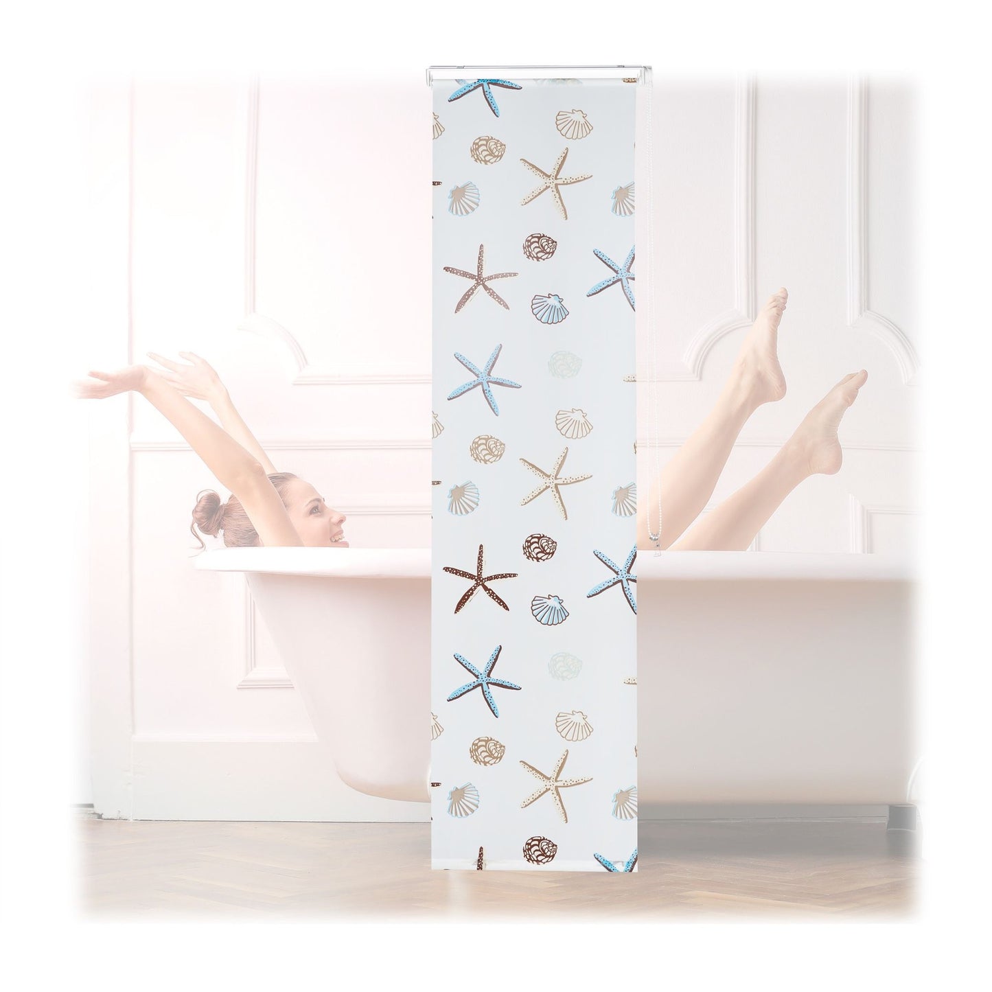 Roller blind for shower OCEAN