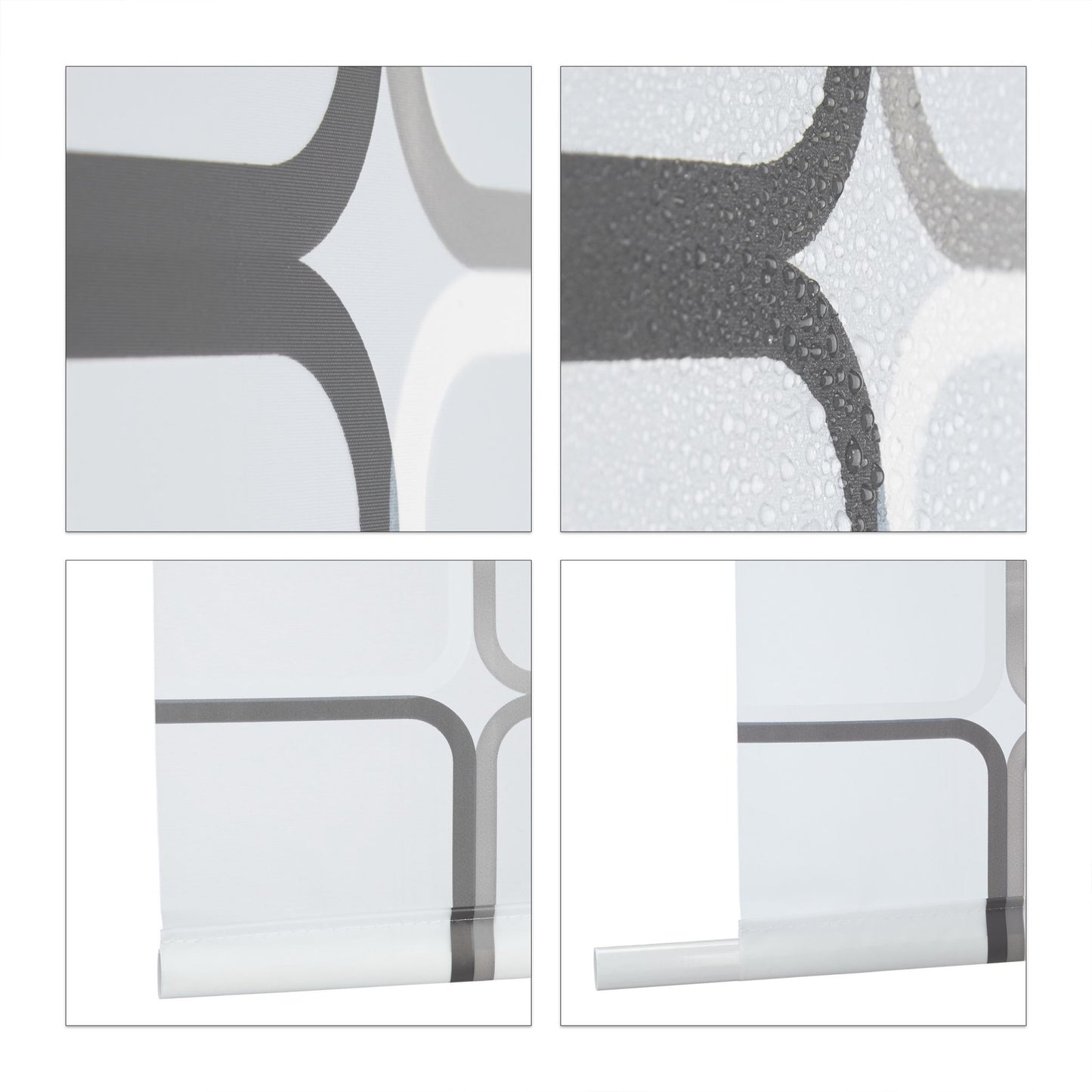 Roller blind for shower SQUARE