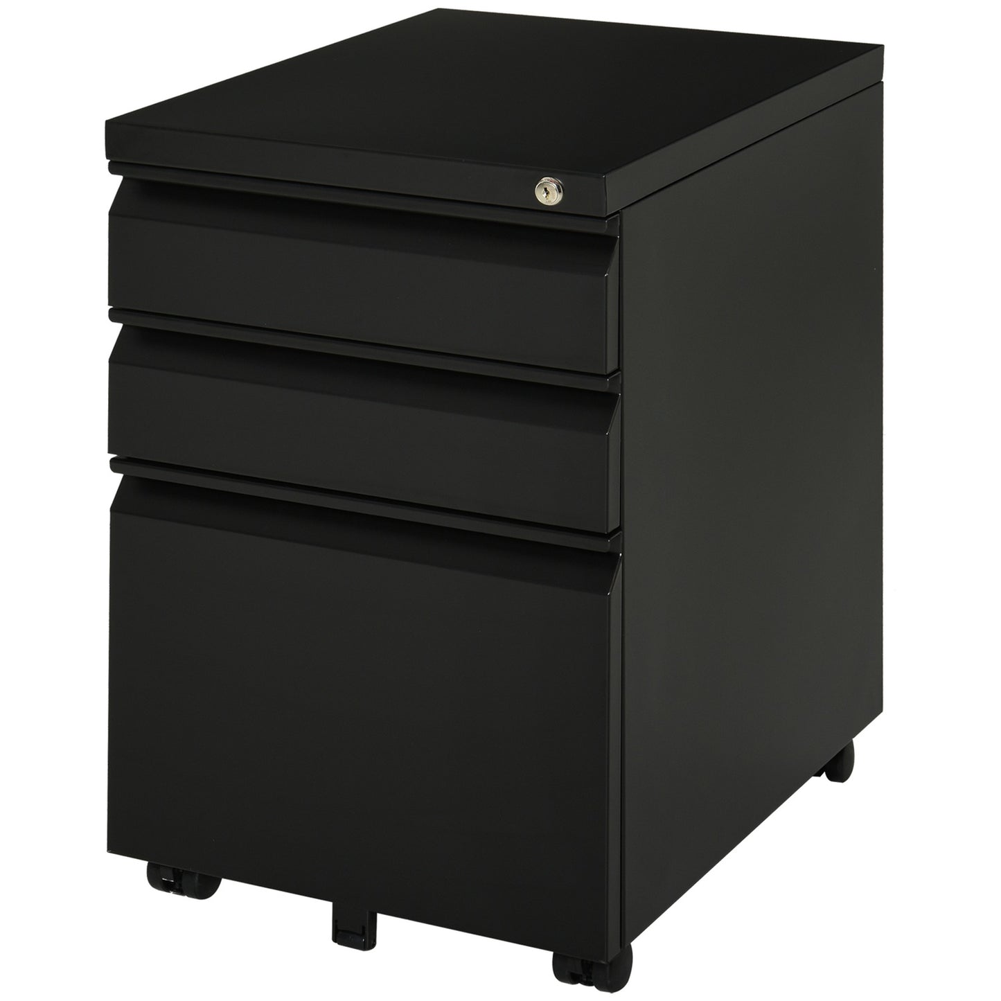 Rolling steel cabinet with 3 drawers - Office storage
