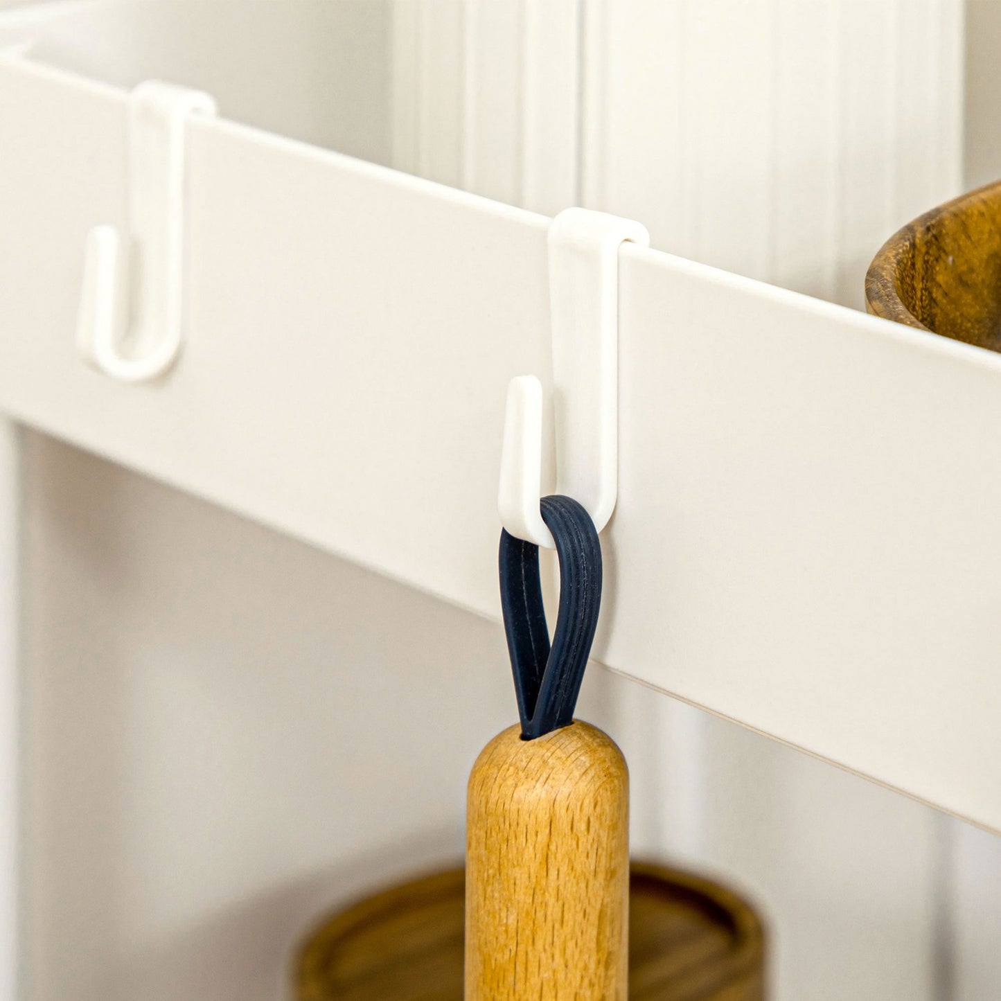 Mobile kitchen shelf, 4-story trolley with wheels