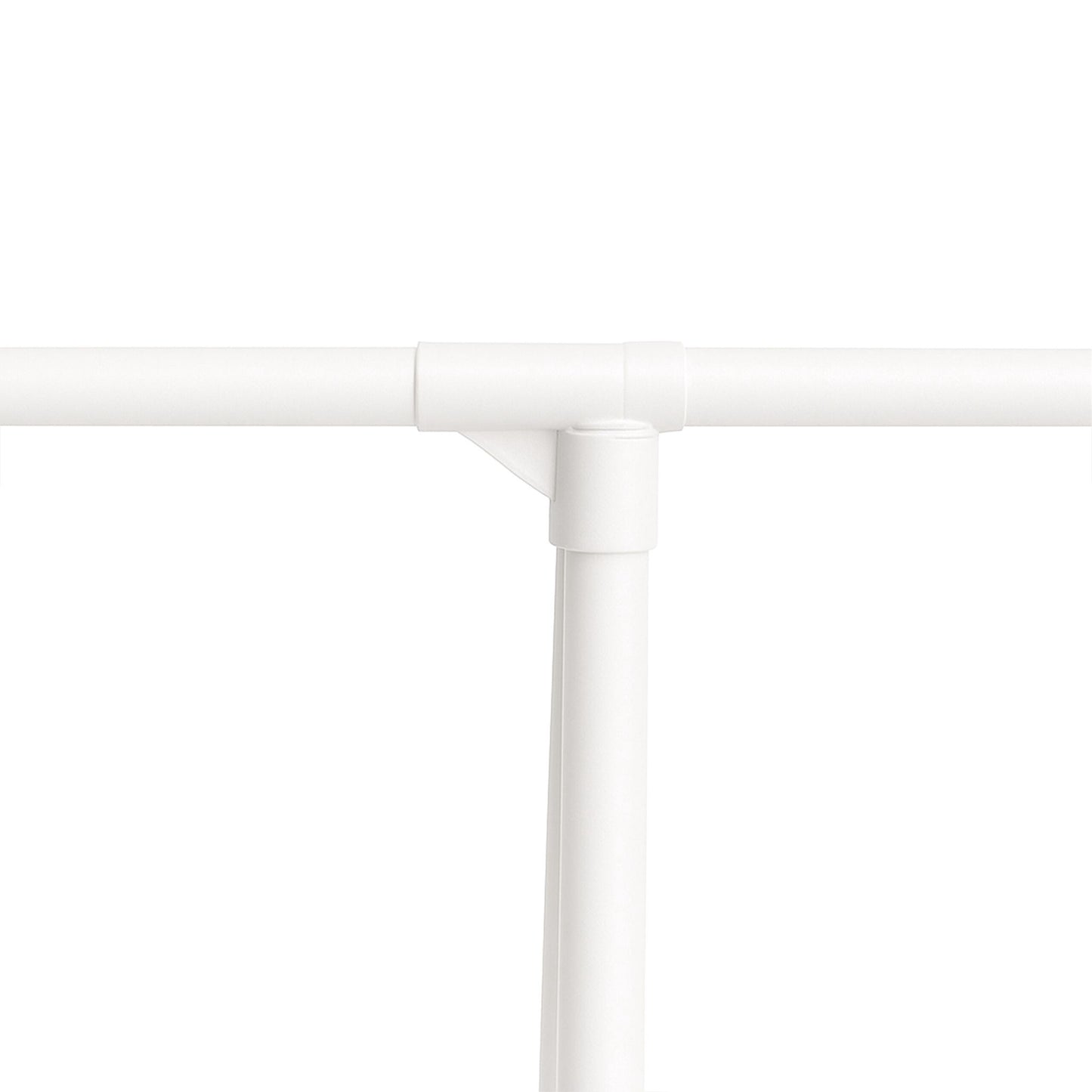 Rolling Clothes Rack with 2 Fabric Shelves & Wheels