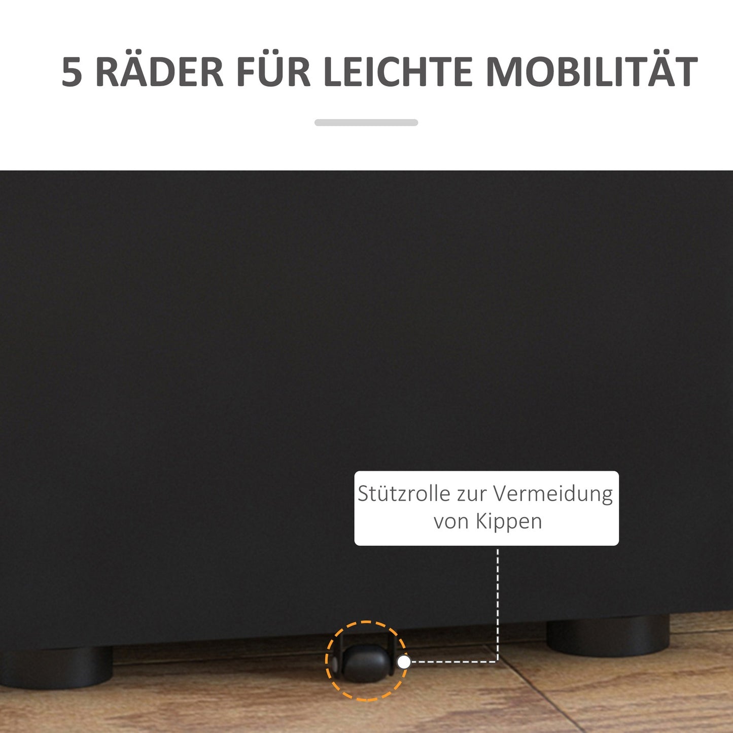 Mobile Steel filing cabinet with 3 drawers, Black 39x48x59Cm