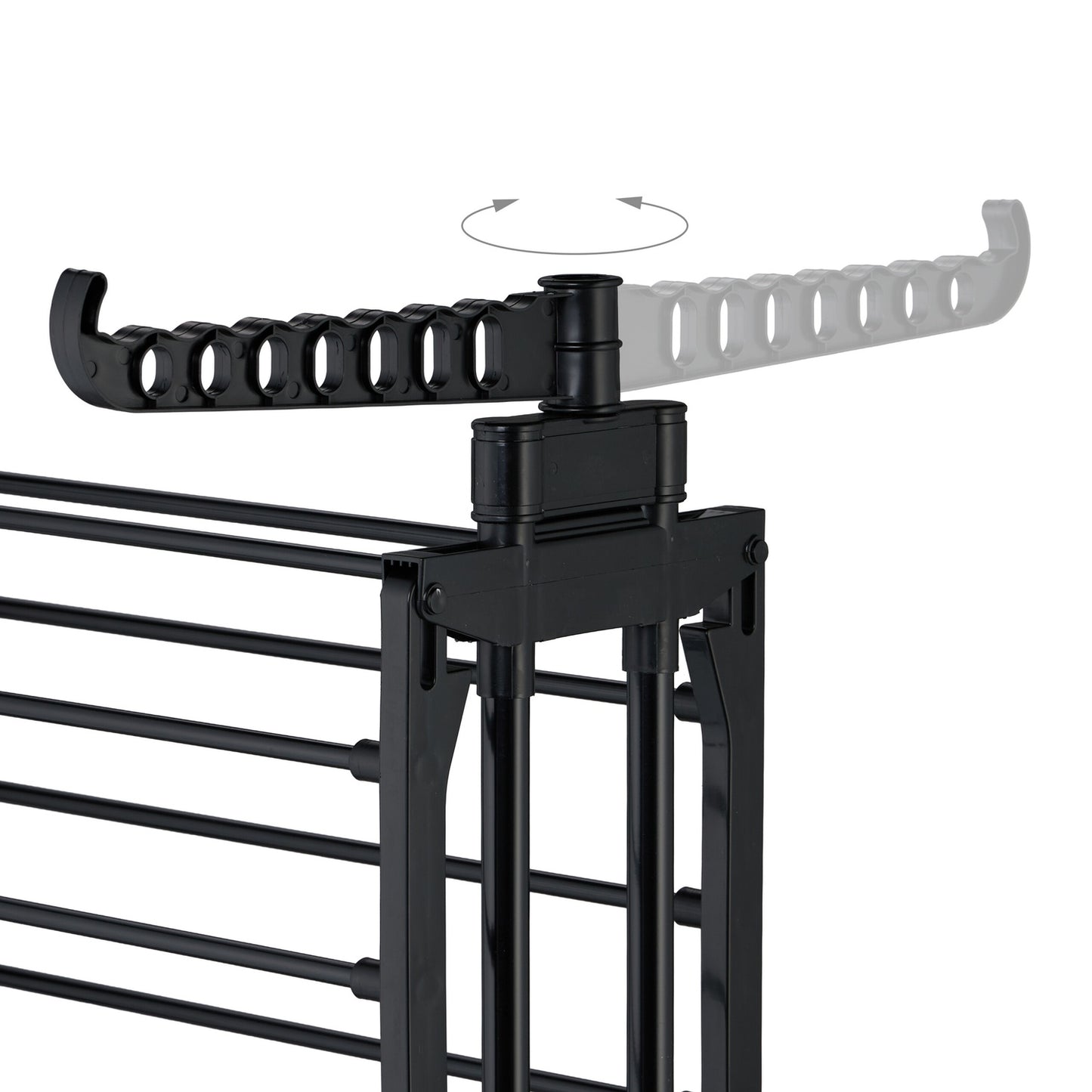 Rolling Laundry Drying Rack with Foldable Wings