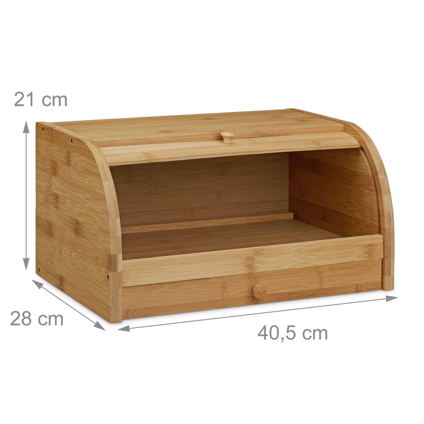 Rolling bread basket with drawer Bamboo