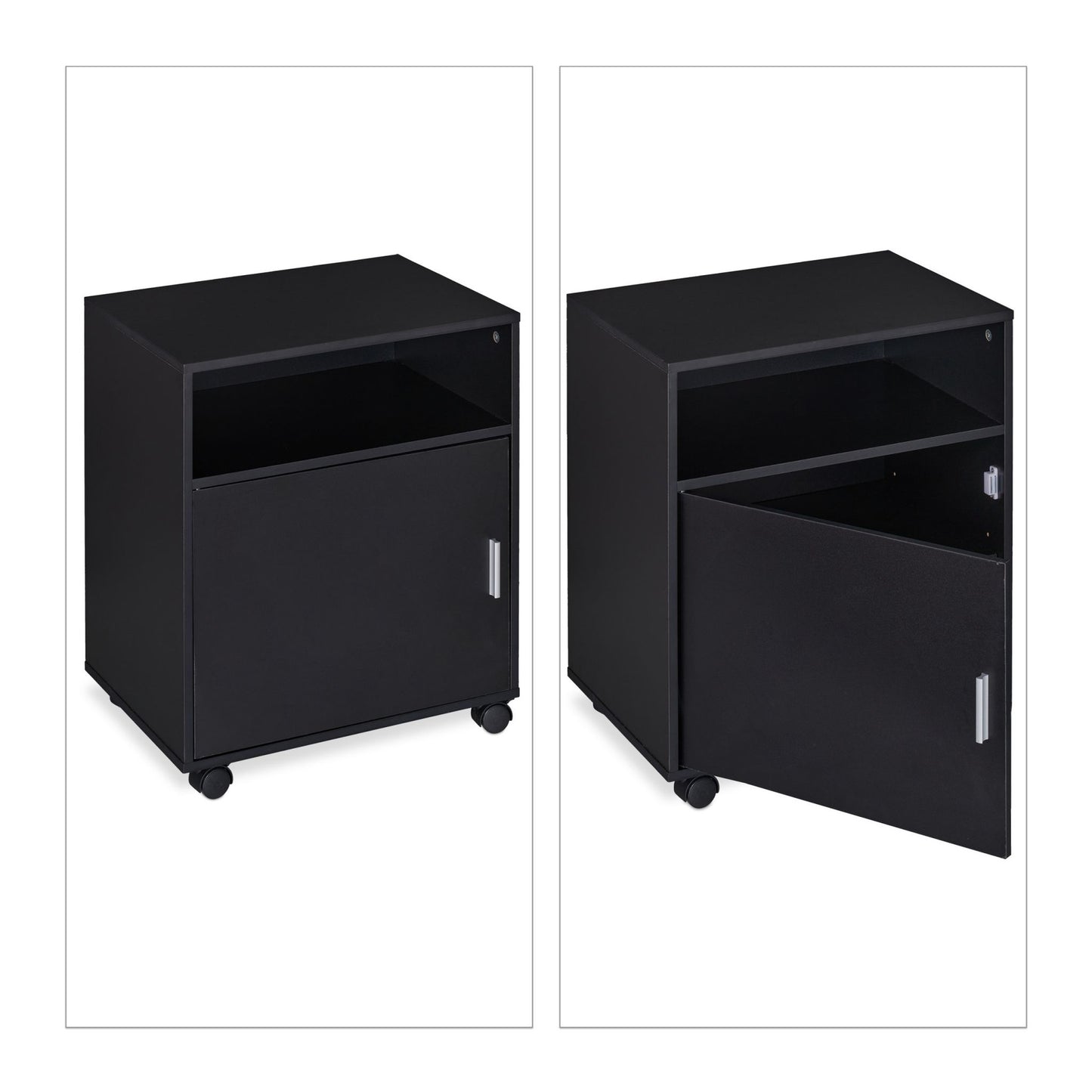 Rolling case with 3 compartments
