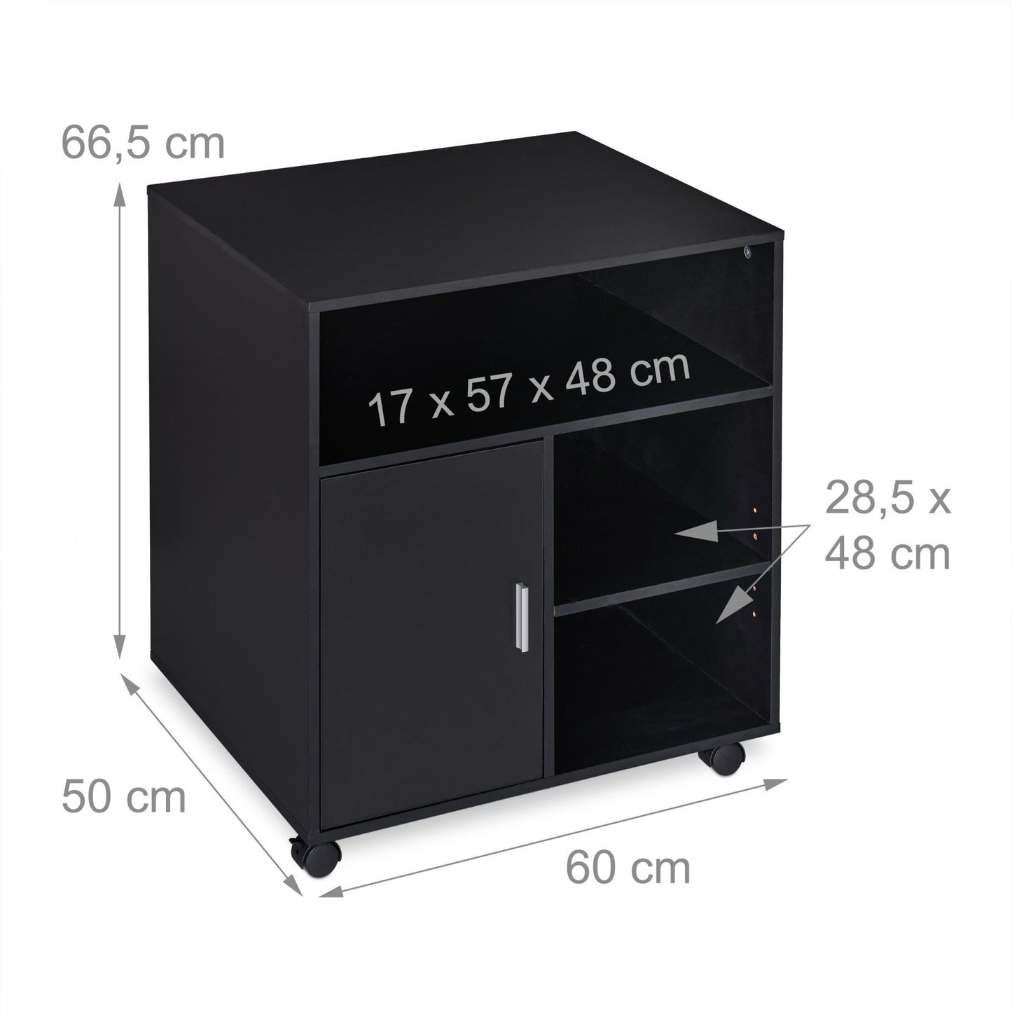 Rolling case with 5 compartments