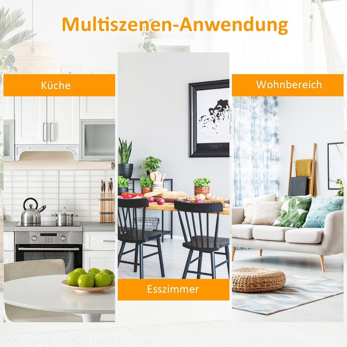 Rolling kitchen trolley Mobile kitchen island with drawer 100 x 48 x 90 cm brown