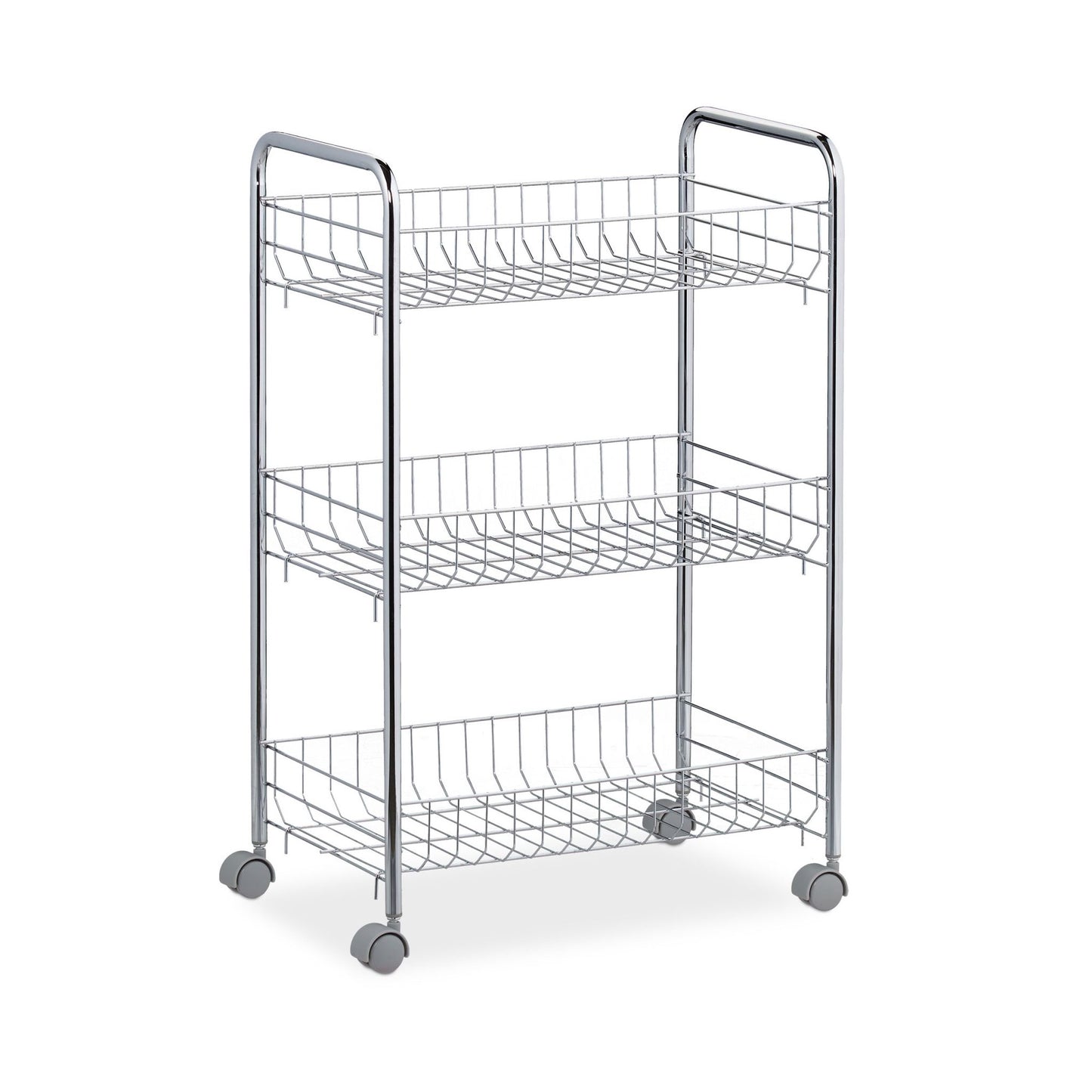 Rolling shelf in metal