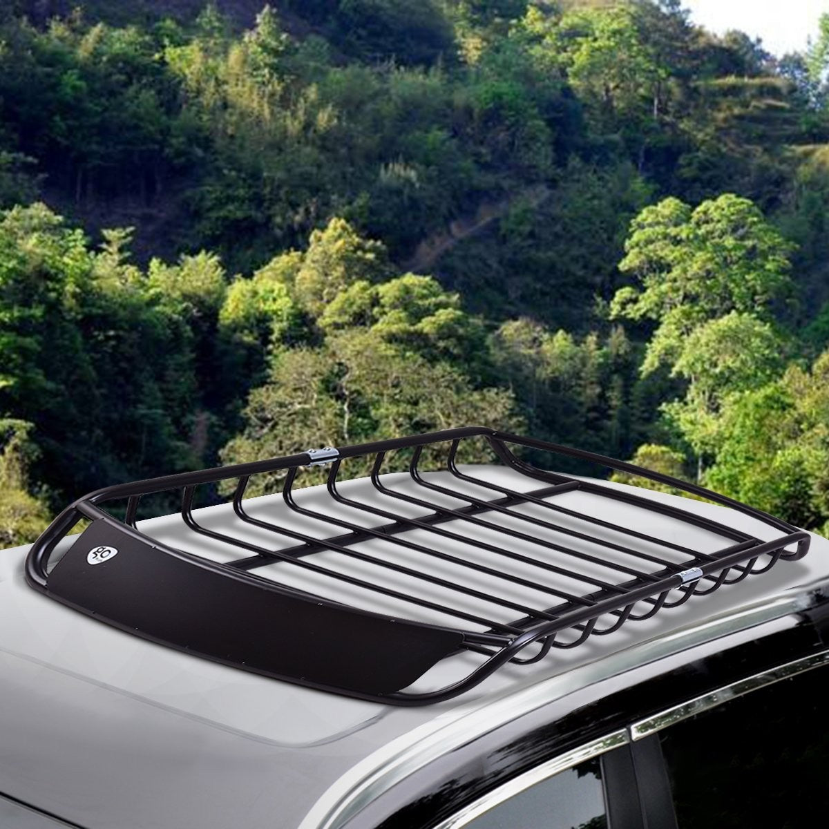 Roof Basket Universal Aerodynamic Design Car Roof Rack 120 x 98 x 17 cm Black