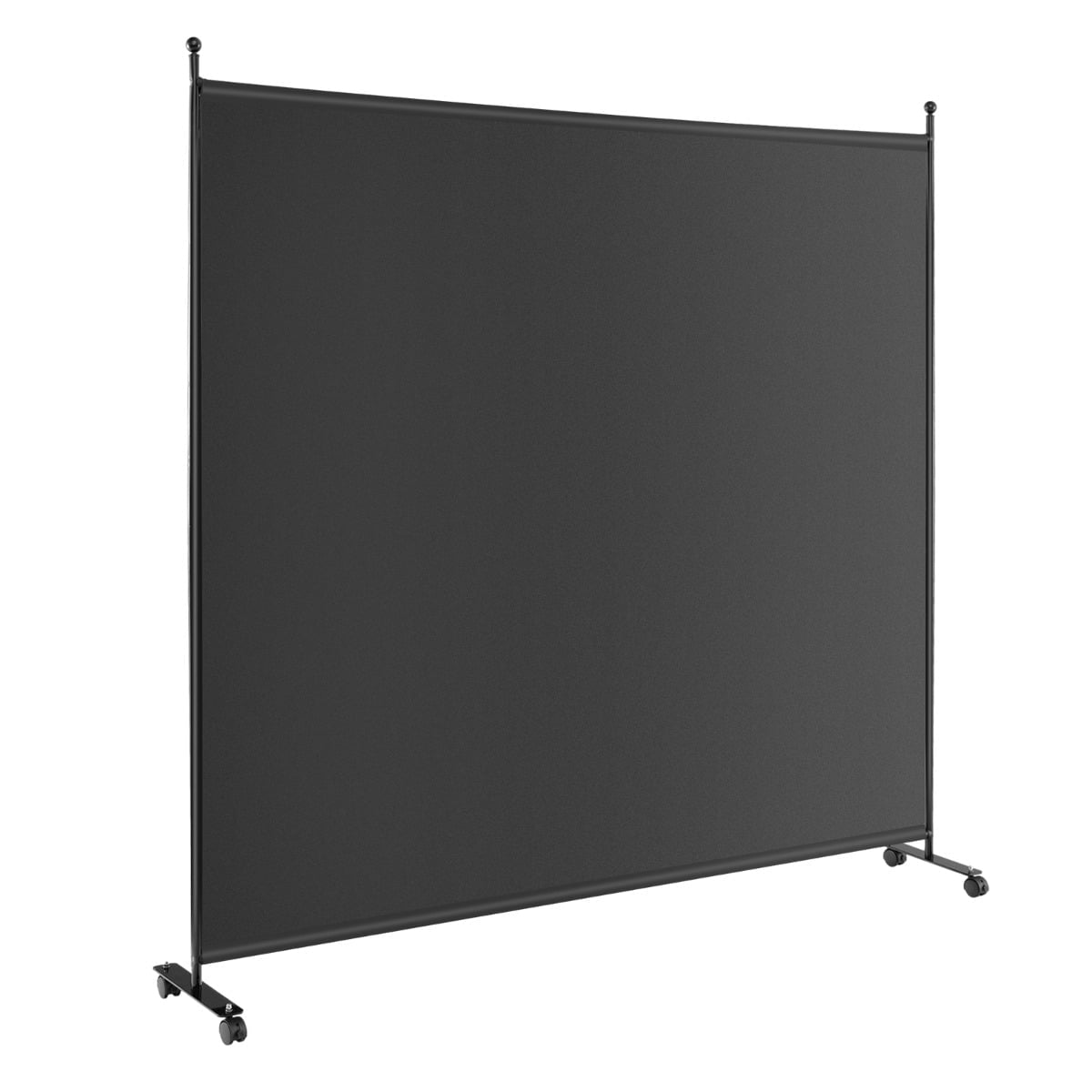 Room Divider with Panel, Black, 184 x 30 x 184 cm