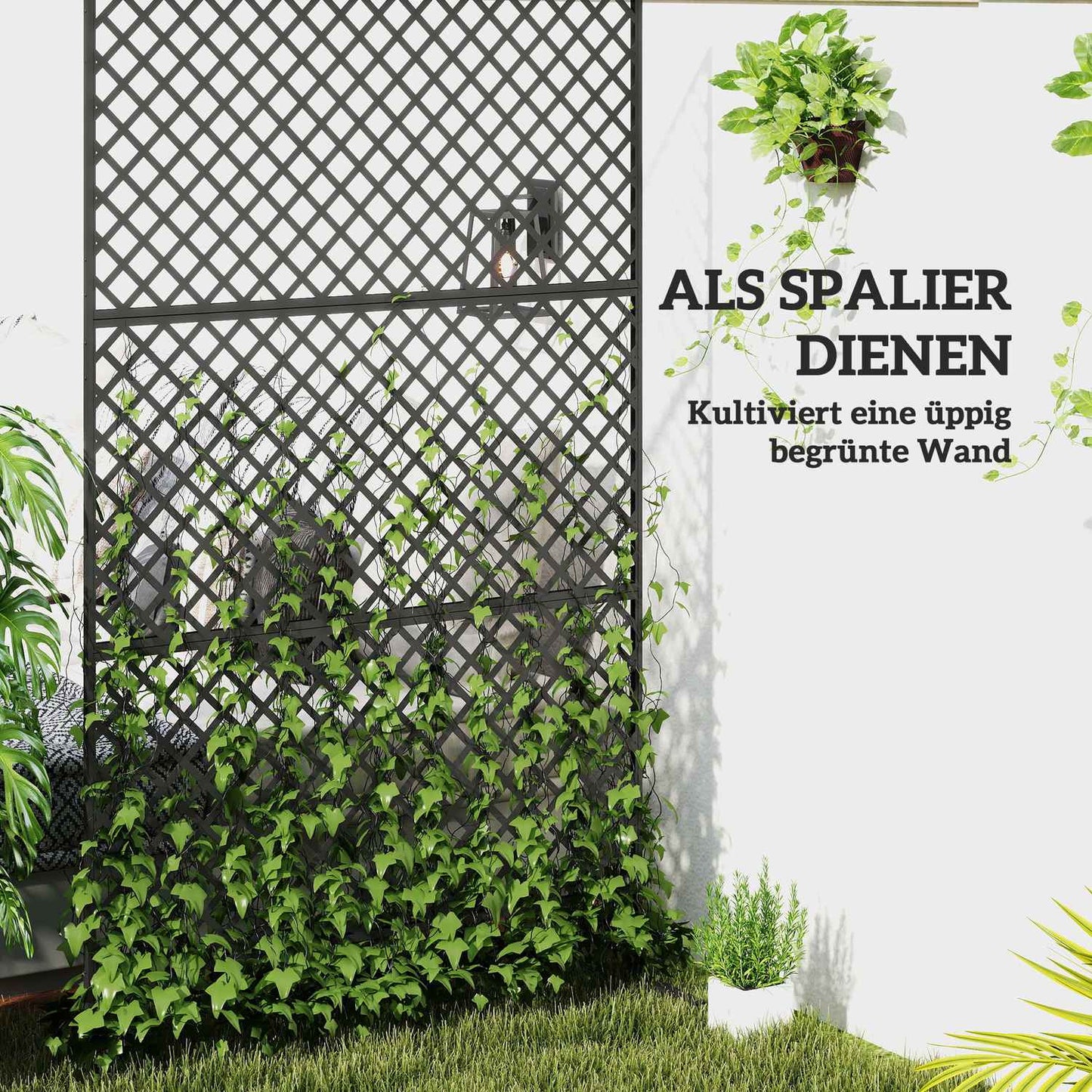 3-panel black room divider, 122 x 198 cm privacy screen