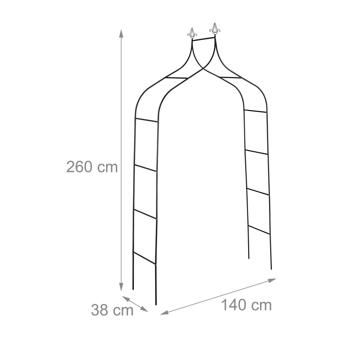 Rose arch 260 cm high