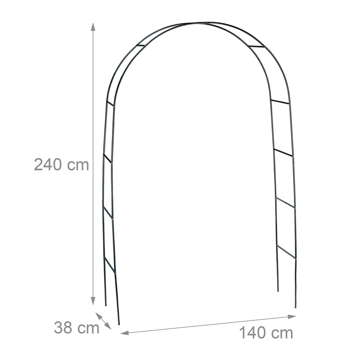 Rose arch in metal 240 cm