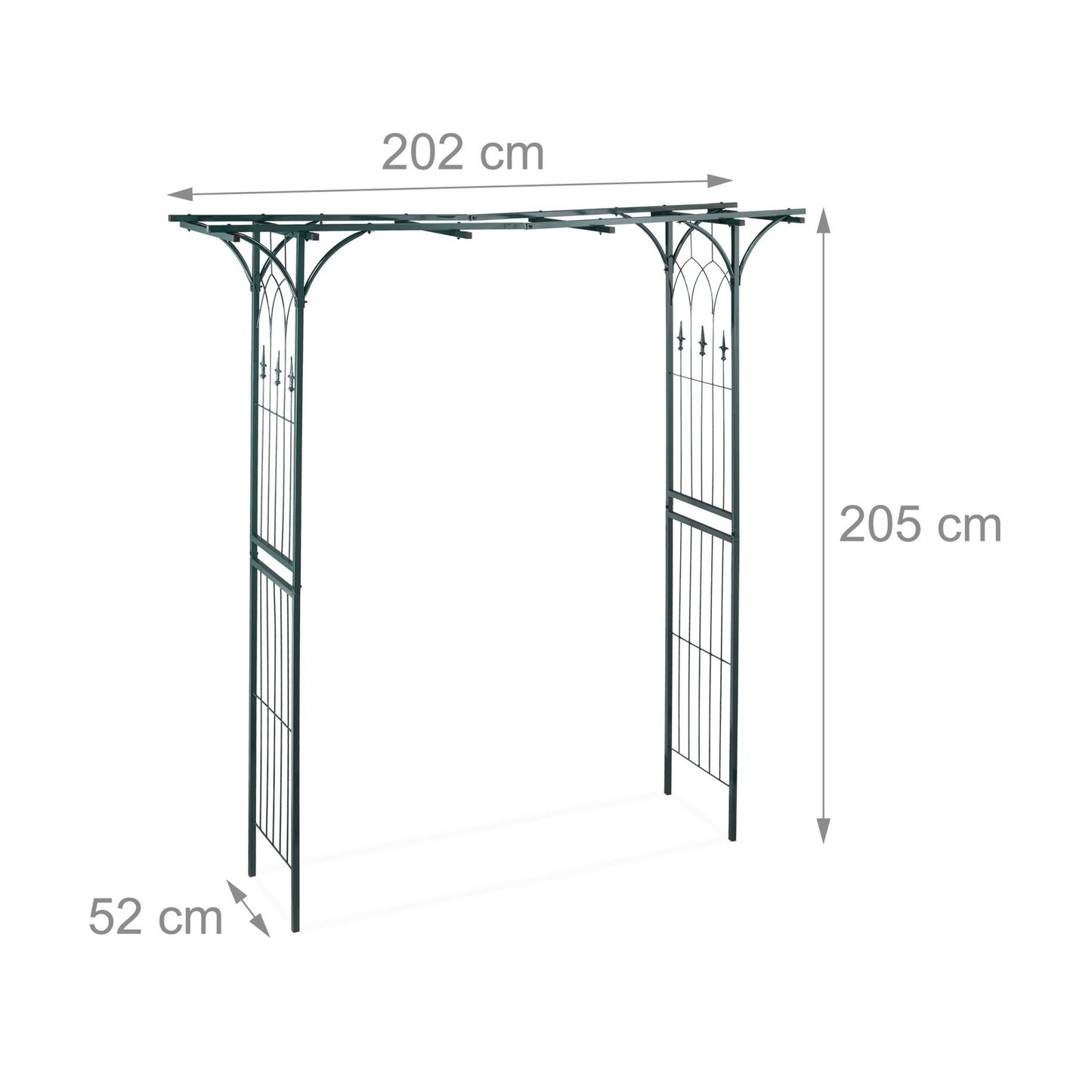 Rose arch in metal