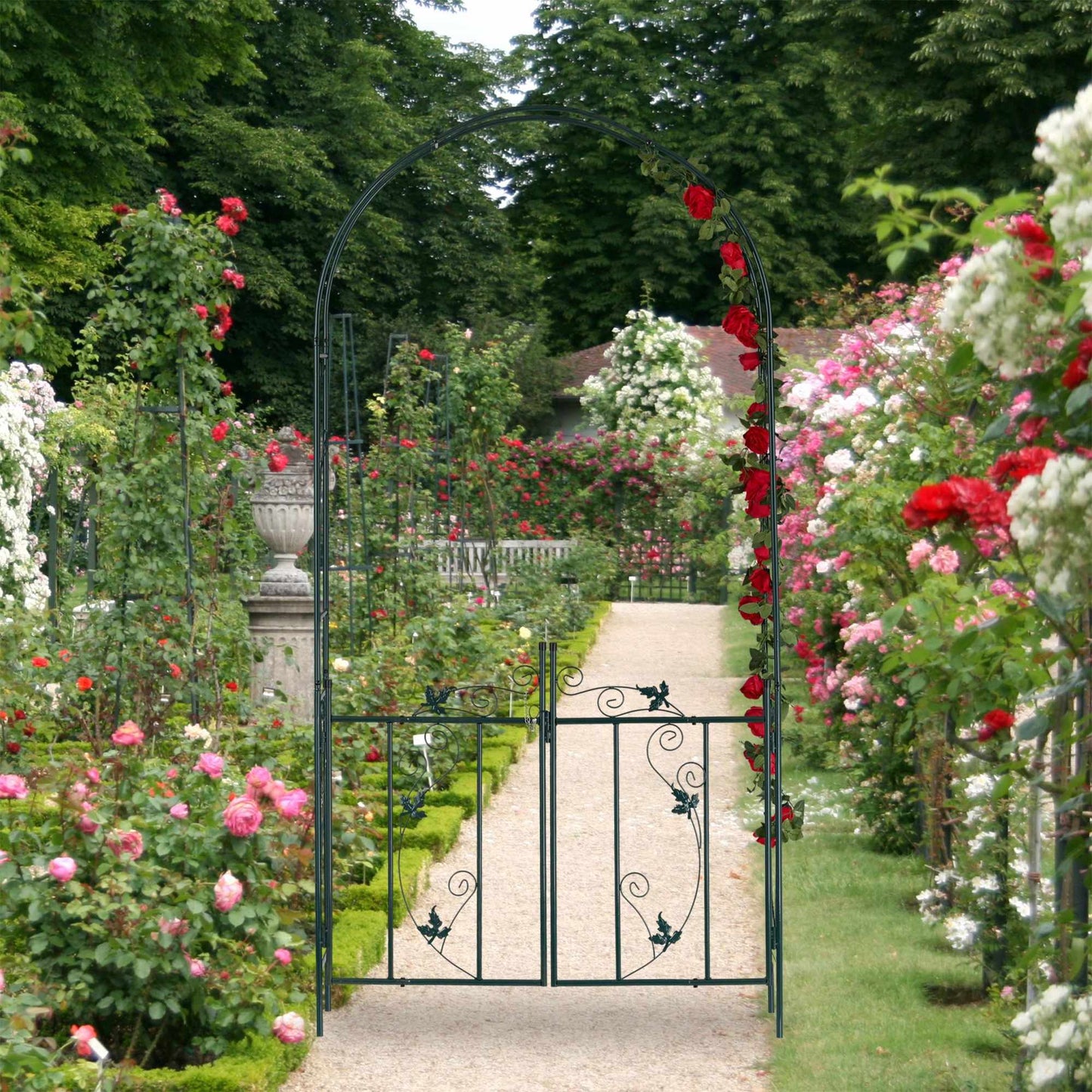 Rose arch with door