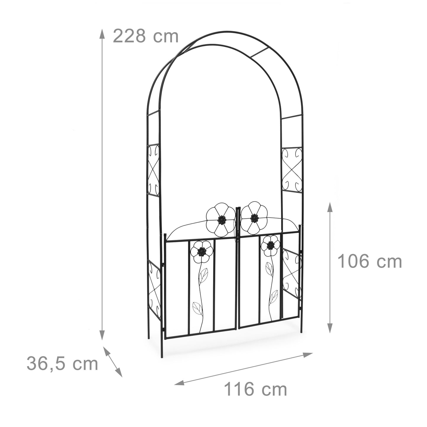 Rose arch with gate