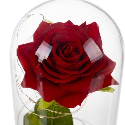 Rose in glass - glowing Malatec 21619