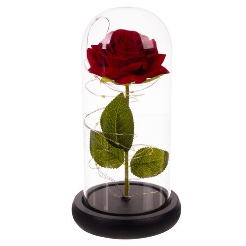 Rose in glass - glowing Malatec 21619