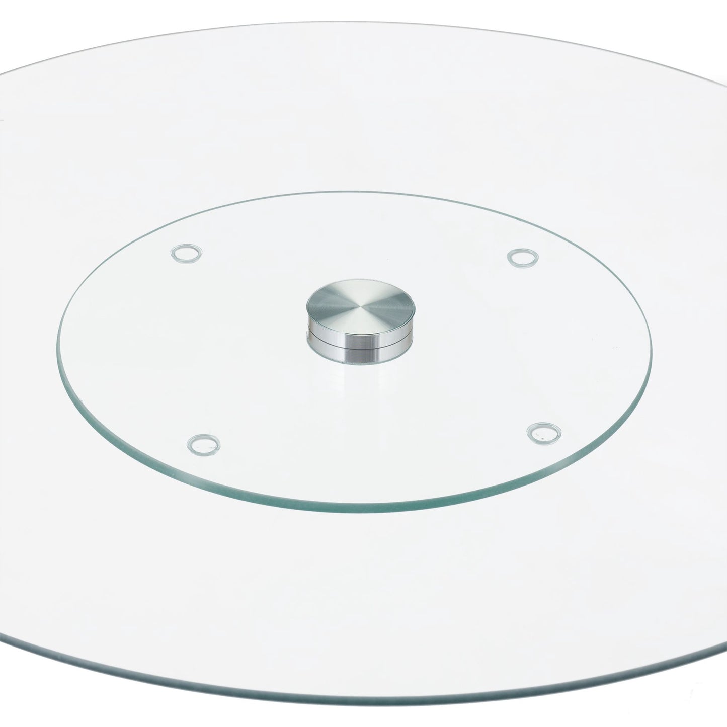Rotatable glass serving plate