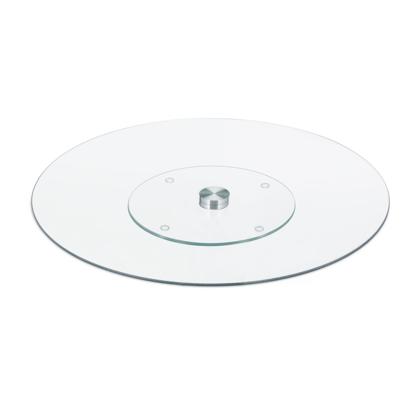 Rotatable glass serving plate