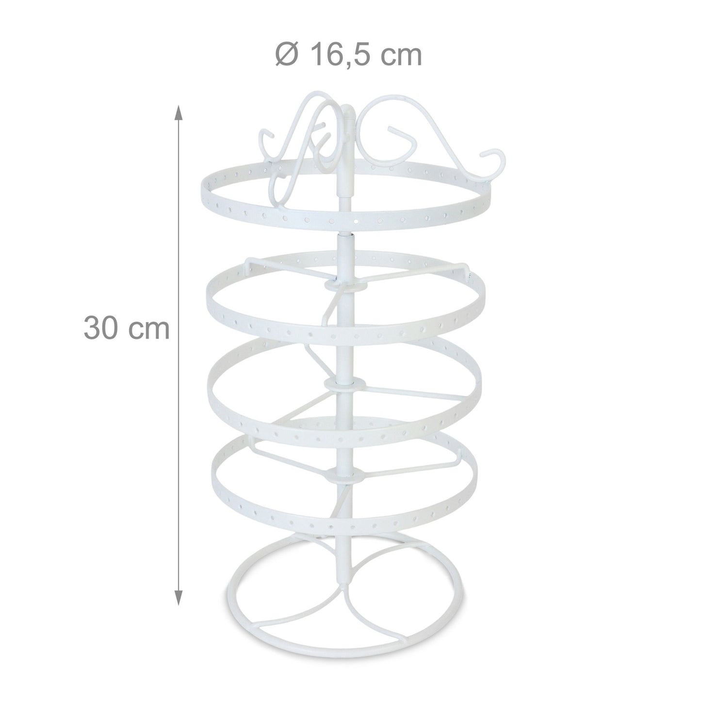 Rotating Earring Holder – 168 Slots, 4 Tiers, Iron Frame