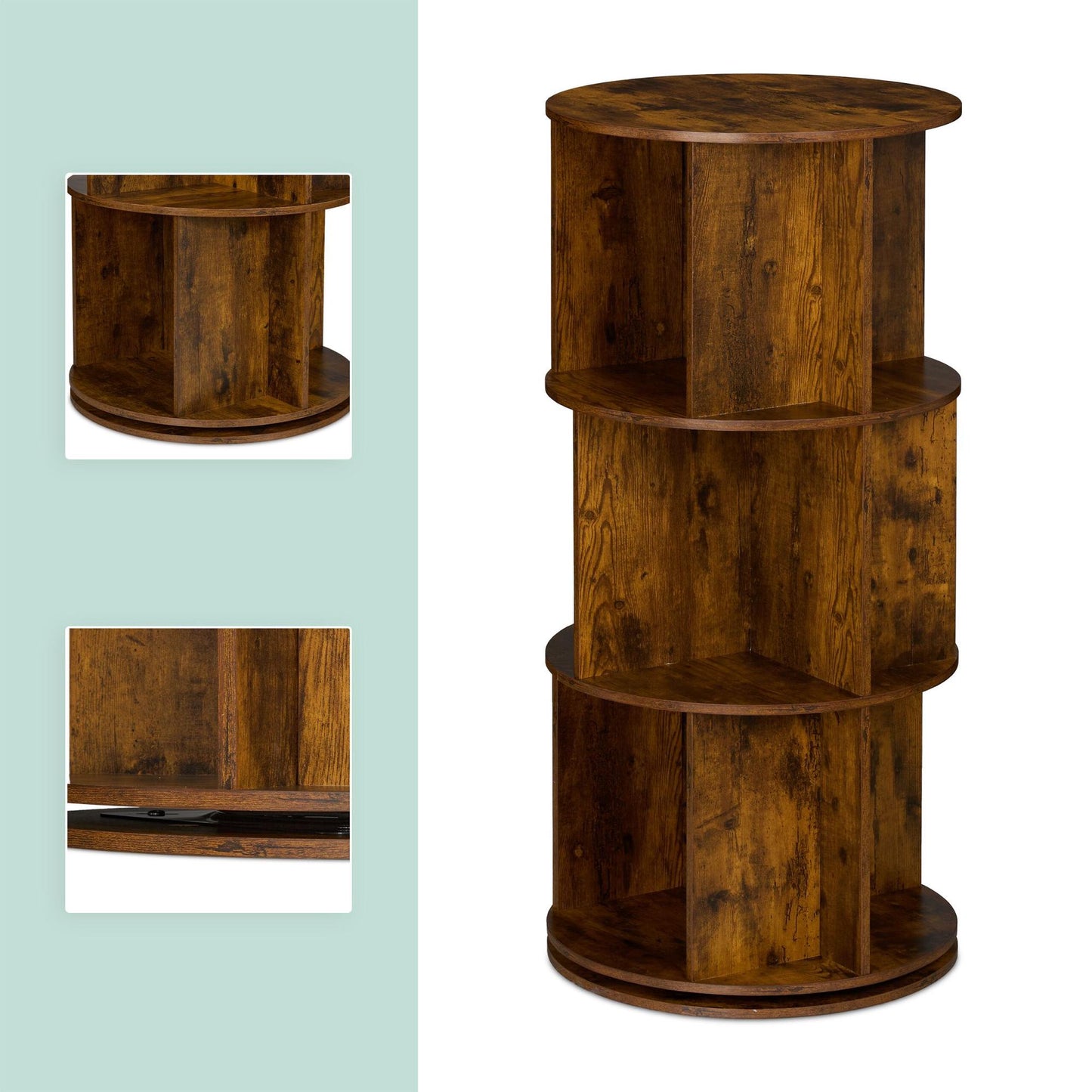 Rotating book tower