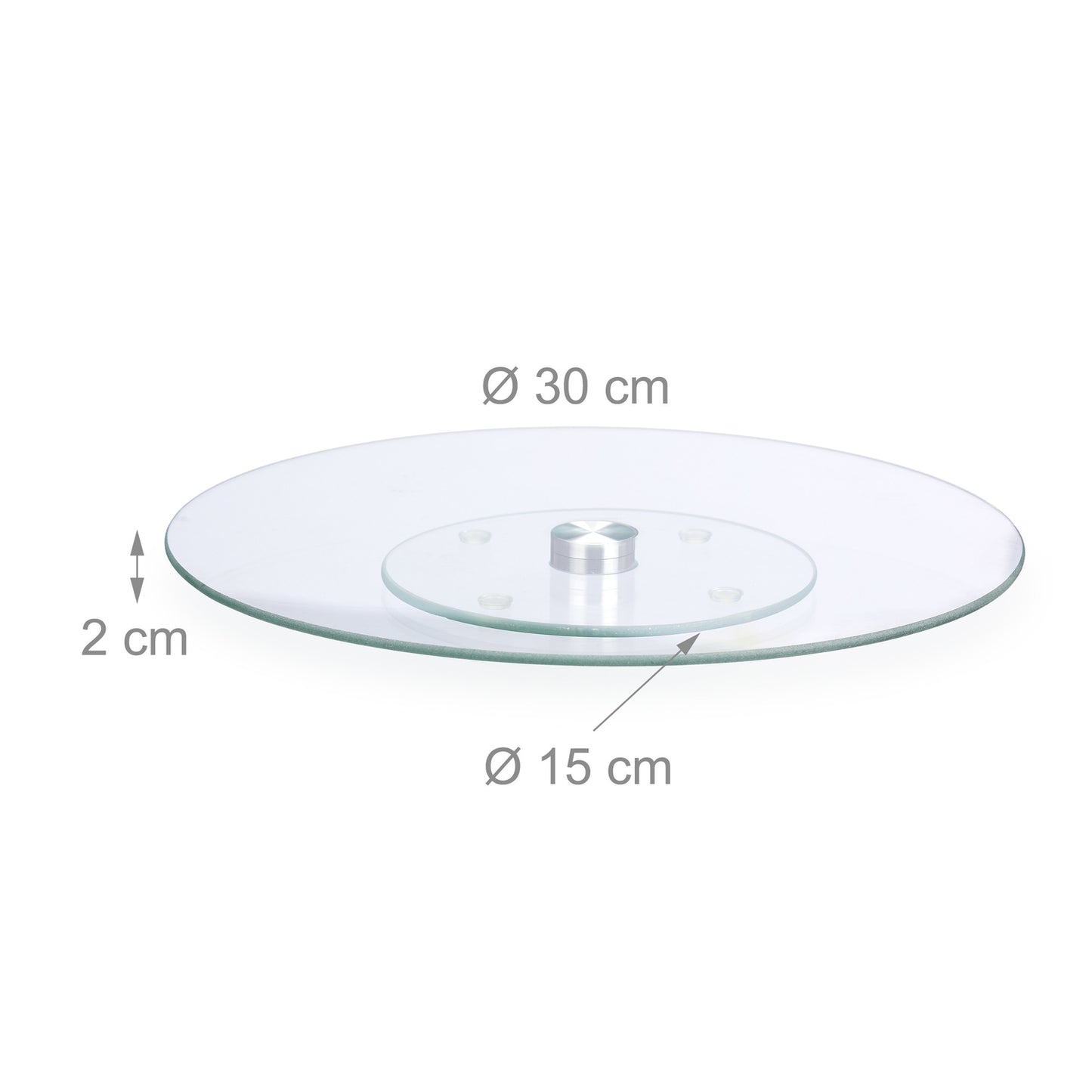 Rotating glass cake plate