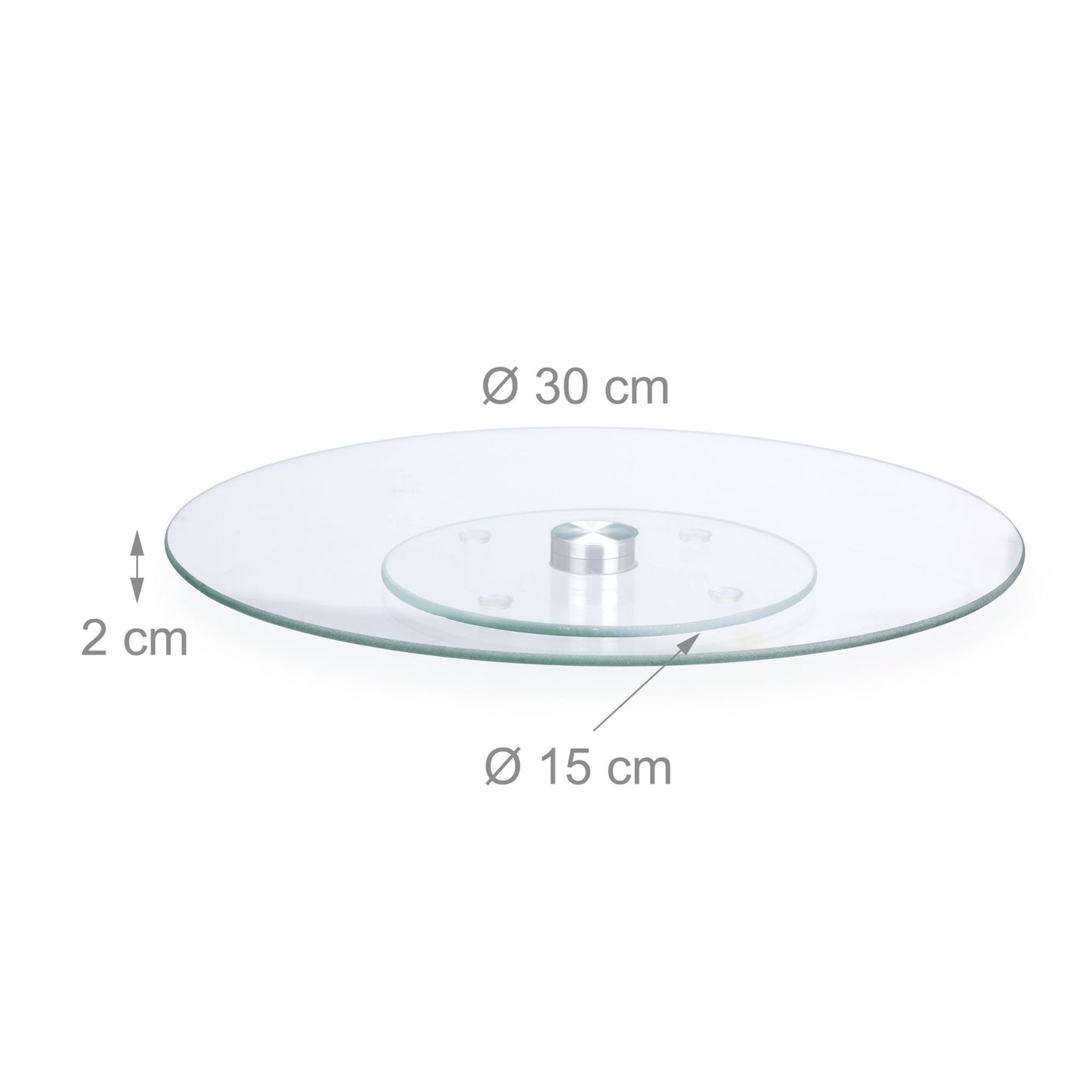 Rotating glass cake plate