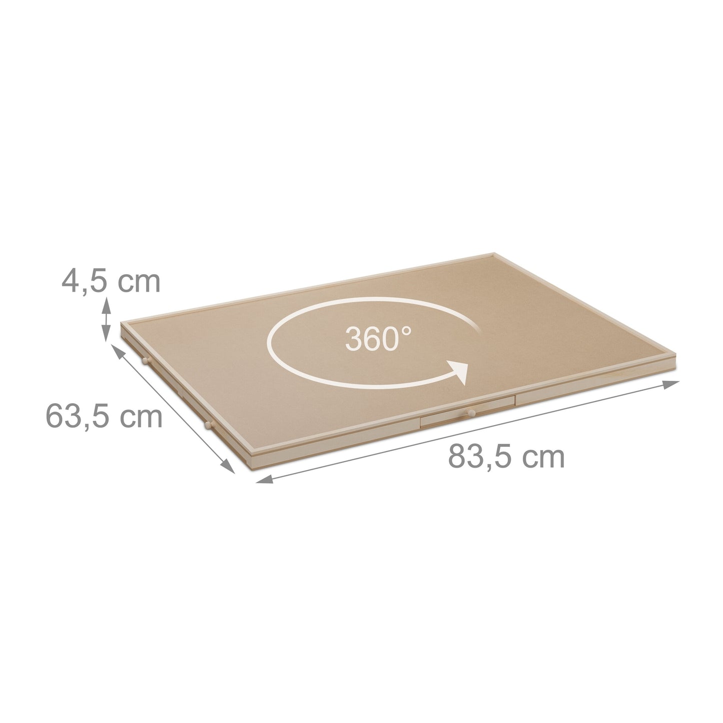 Rotating puzzle board with 6 drawers