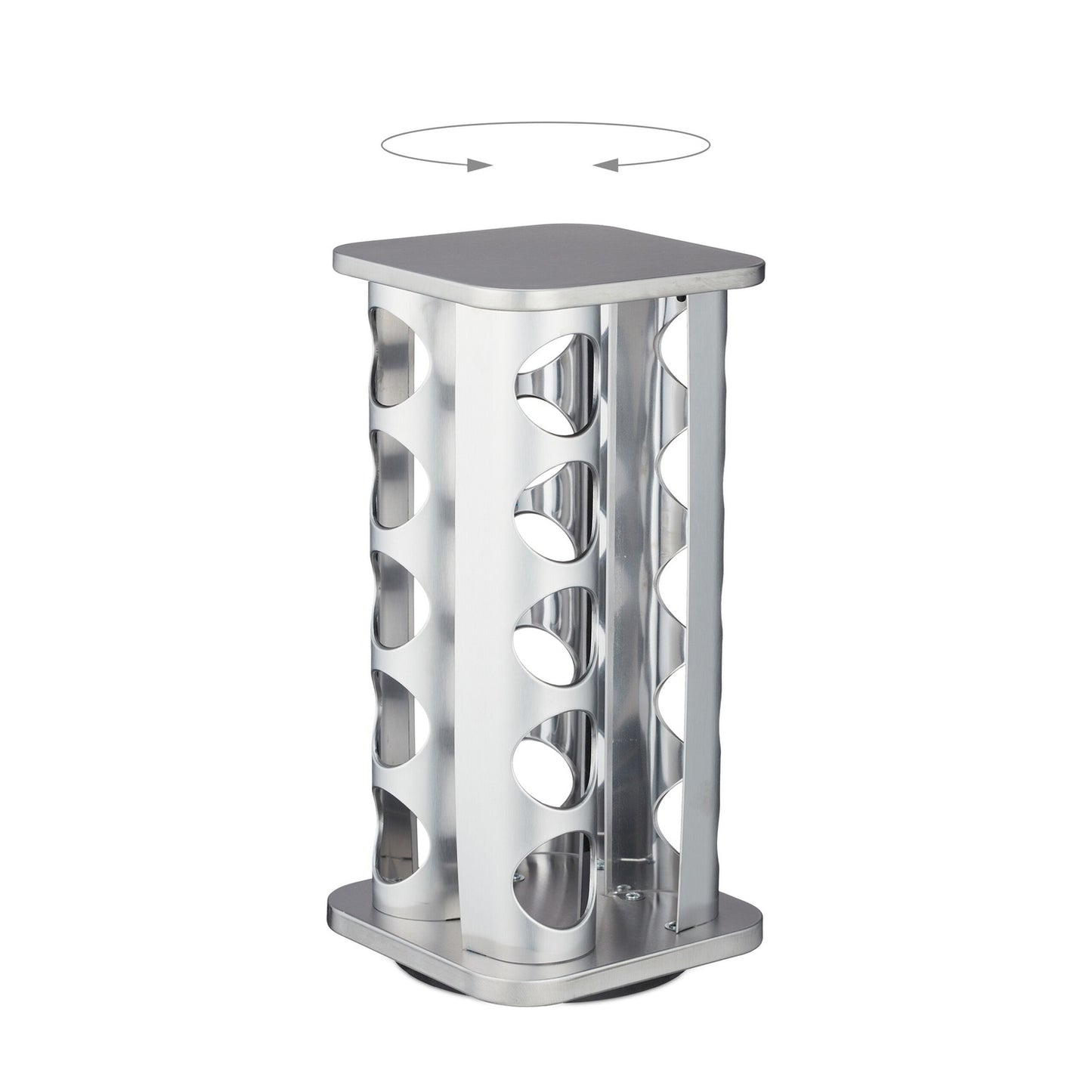 Rotating spice carousel with 20 glasses