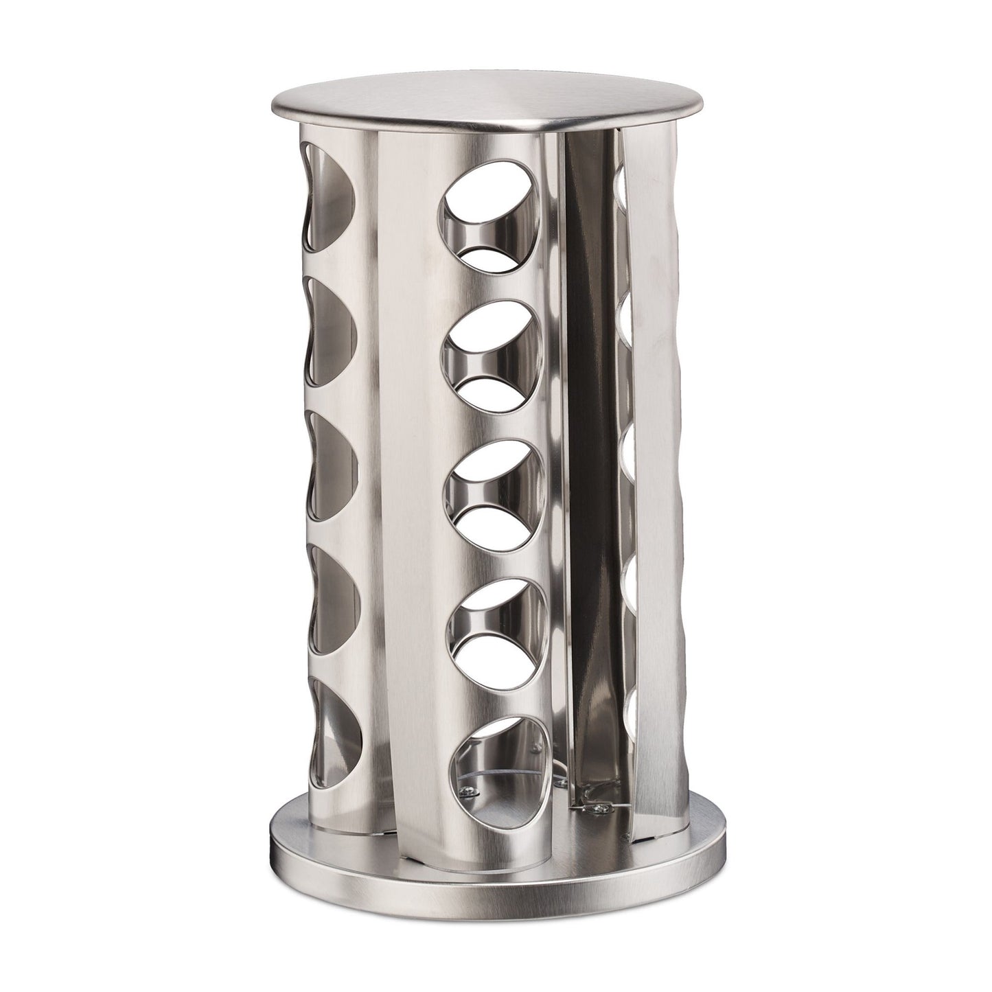 Rotating spice carousel with 20 jars