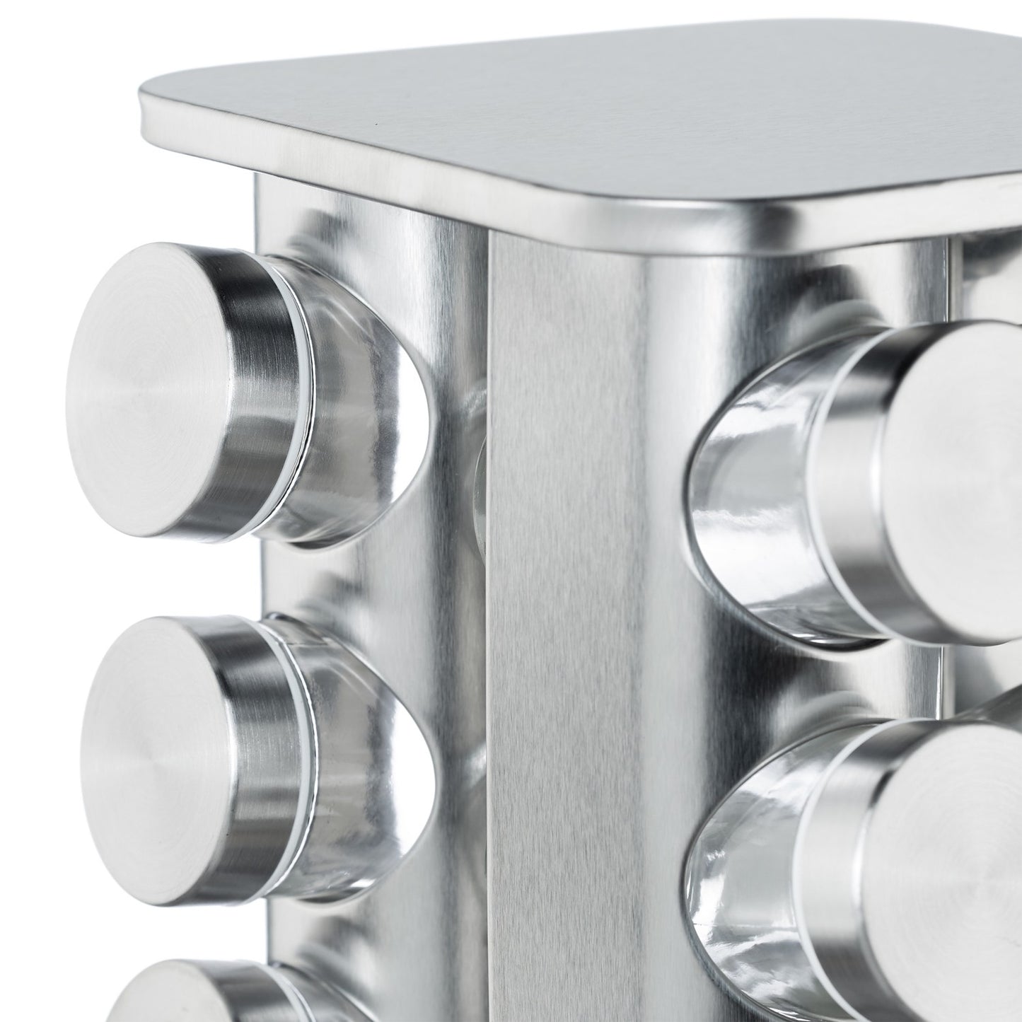 Rotating spice rack with 12 spice jars