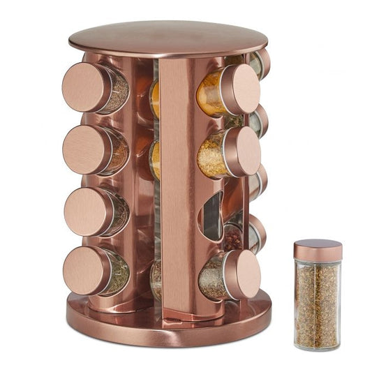Rotating spice rack with 16 spice jars